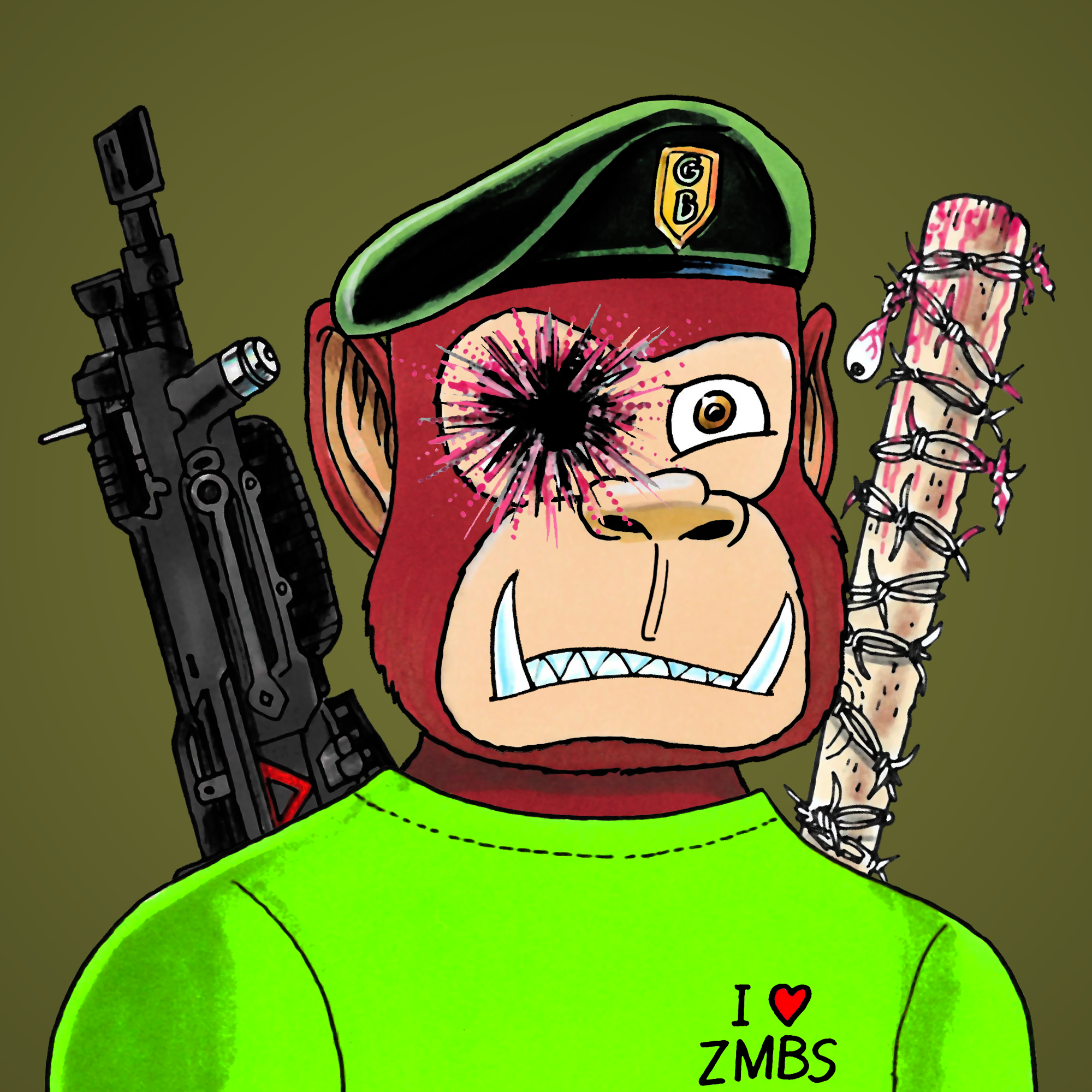 George Trosley - Jungle Freaks - Jungle Freak 8777 - NFT # 8777