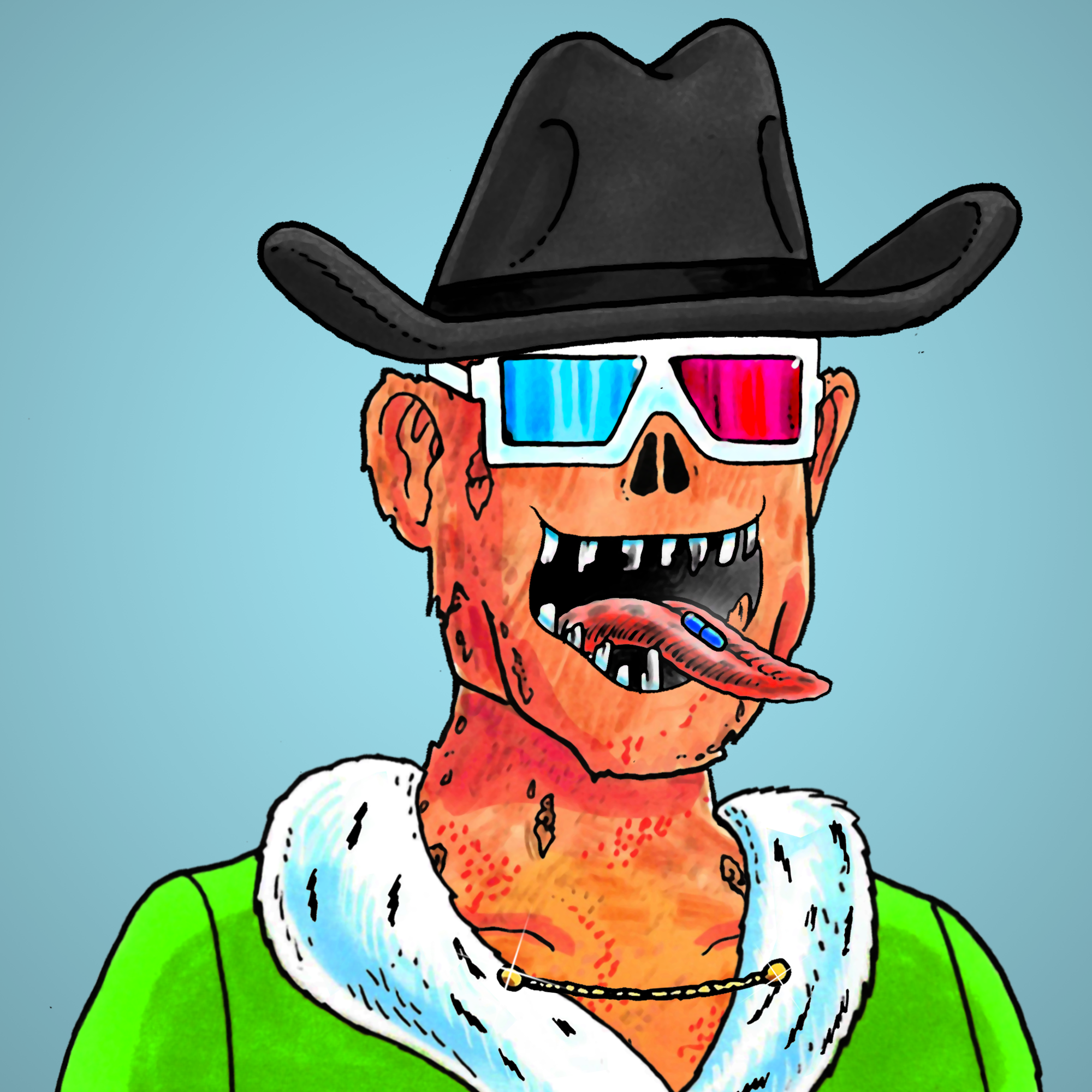 George Trosley - Jungle Freaks - Jungle Freak 8879 - NFT # 8879