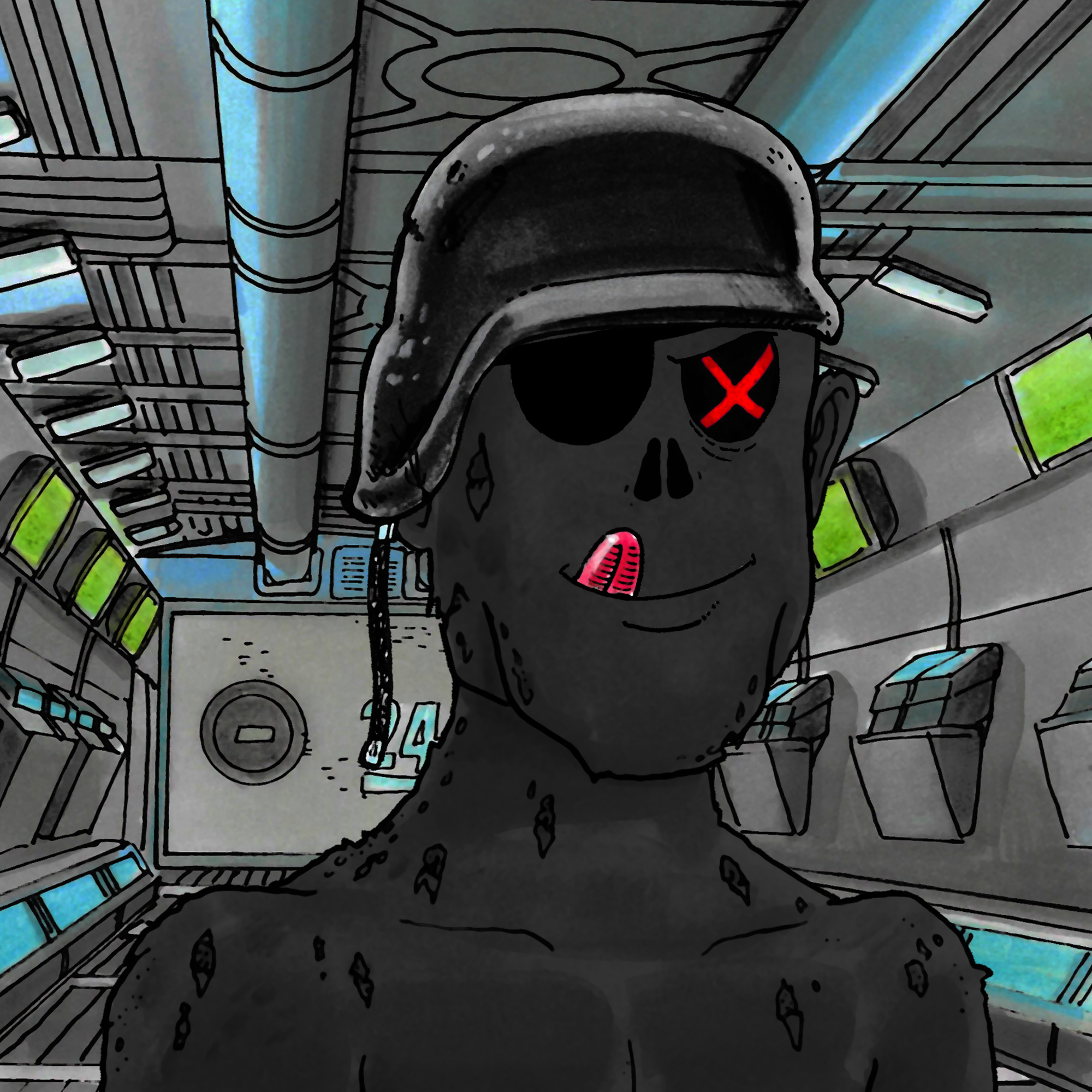 George Trosley - Jungle Freaks - Jungle Freak 9358 - NFT # 9358