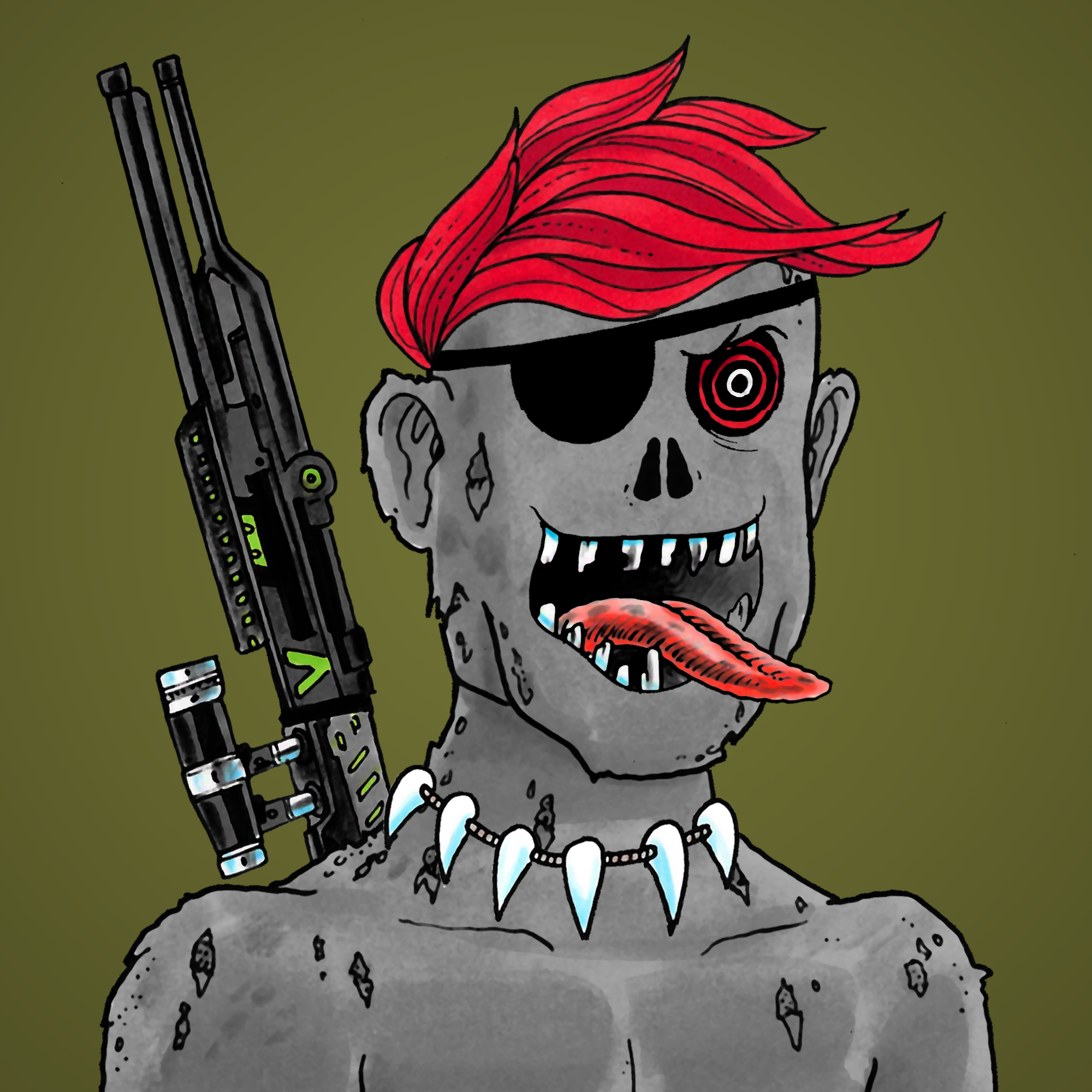 George Trosley - Jungle Freaks - Jungle Freak 939 - NFT # 939