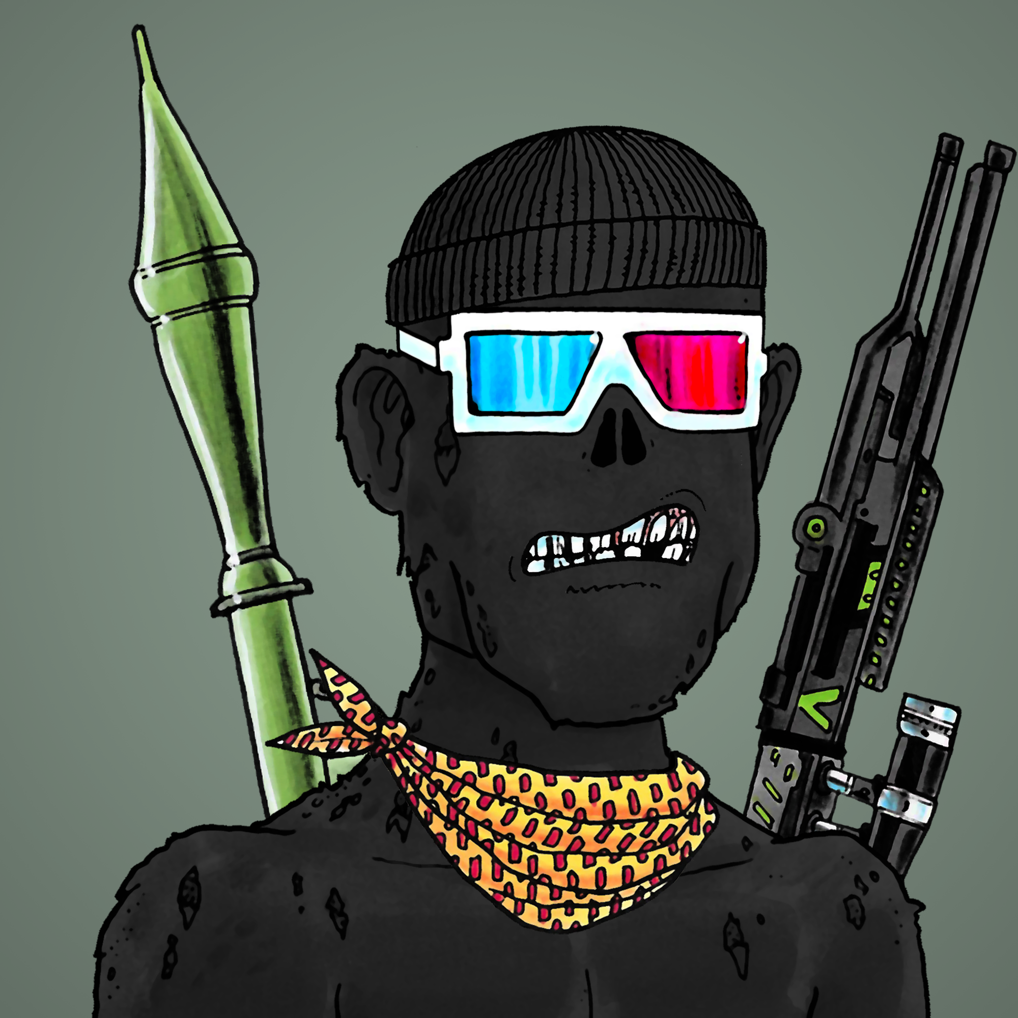 George Trosley - Jungle Freaks - Jungle Freak 9501 - NFT # 9501