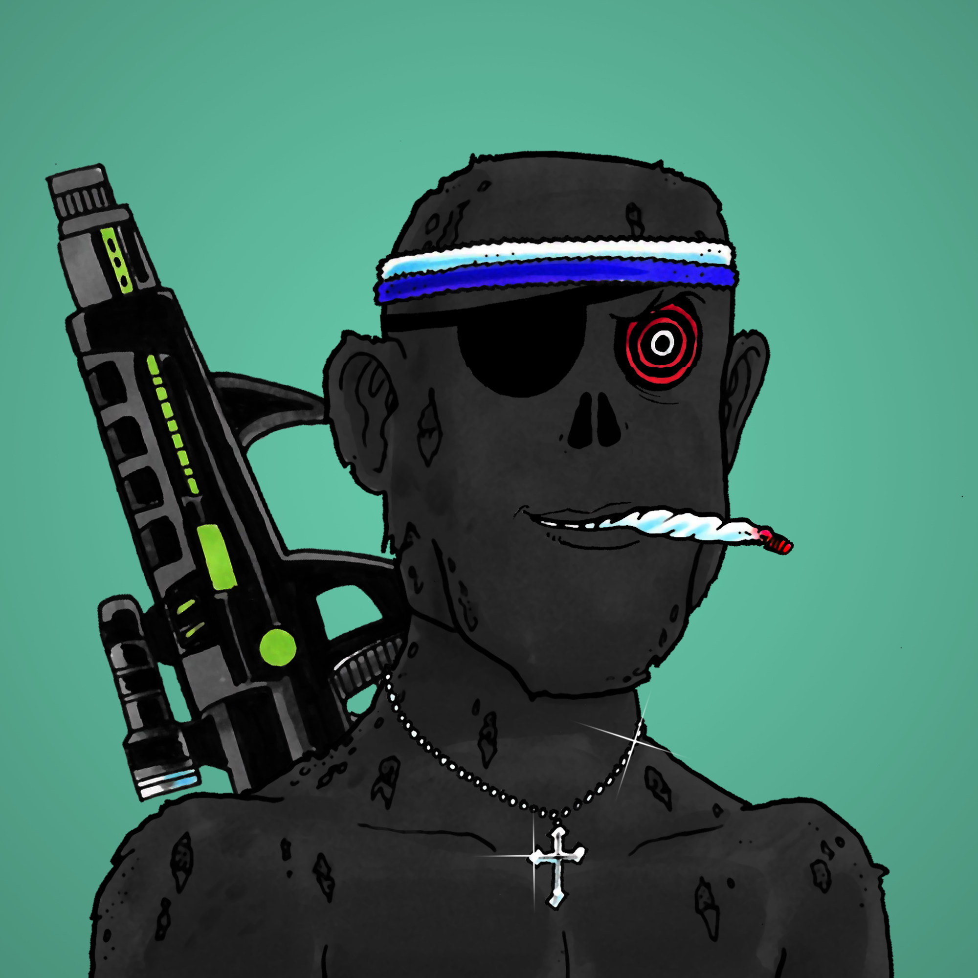 George Trosley - Jungle Freaks - Jungle Freak 9566 - NFT # 9566