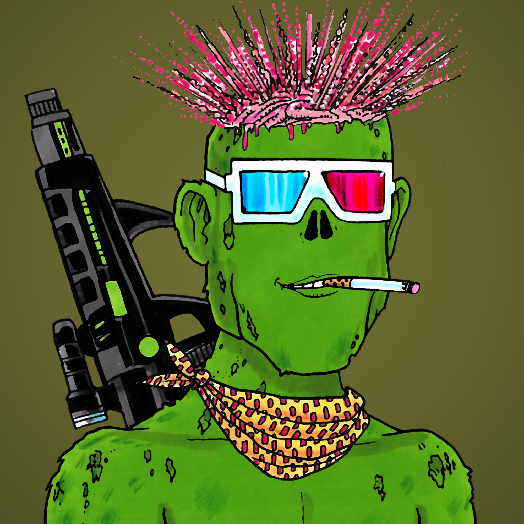 George Trosley - Jungle Freaks - Jungle Freak 9820 - NFT # 9820