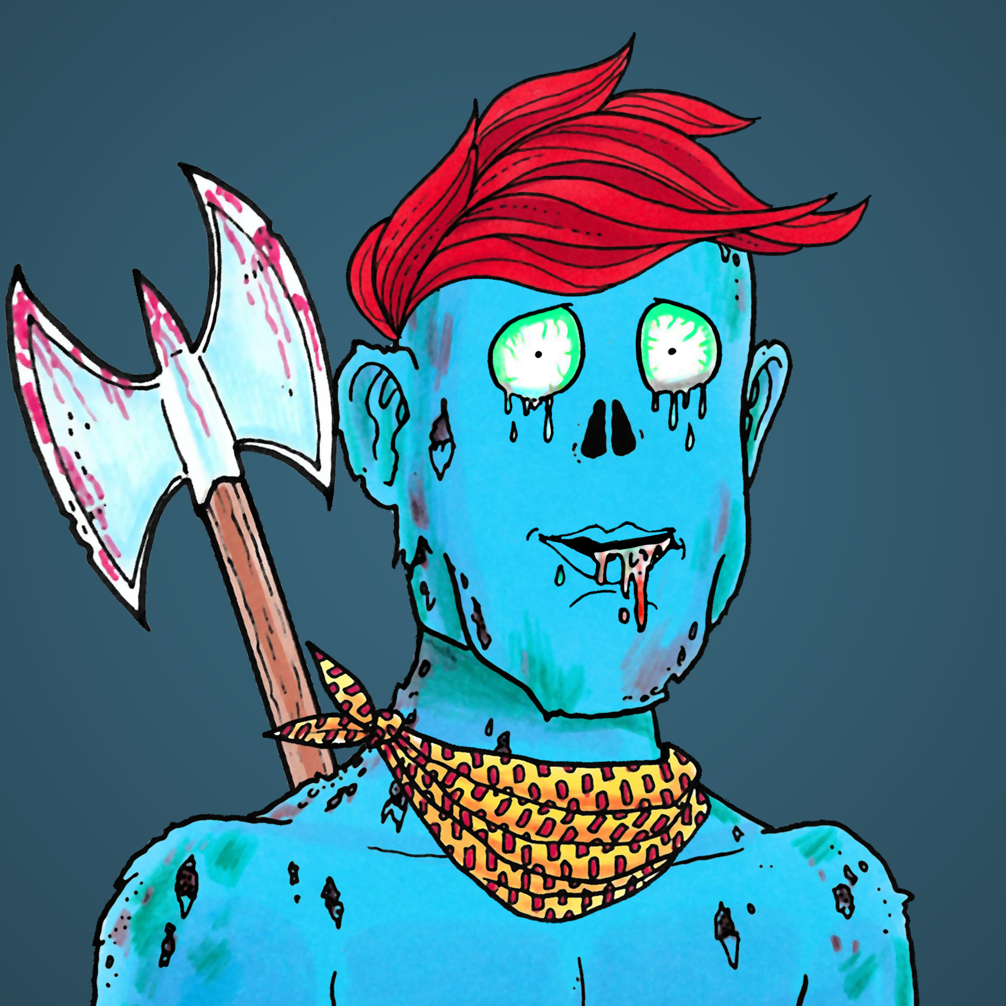 George Trosley - Jungle Freaks - Jungle Freak 9825 - NFT # 9825