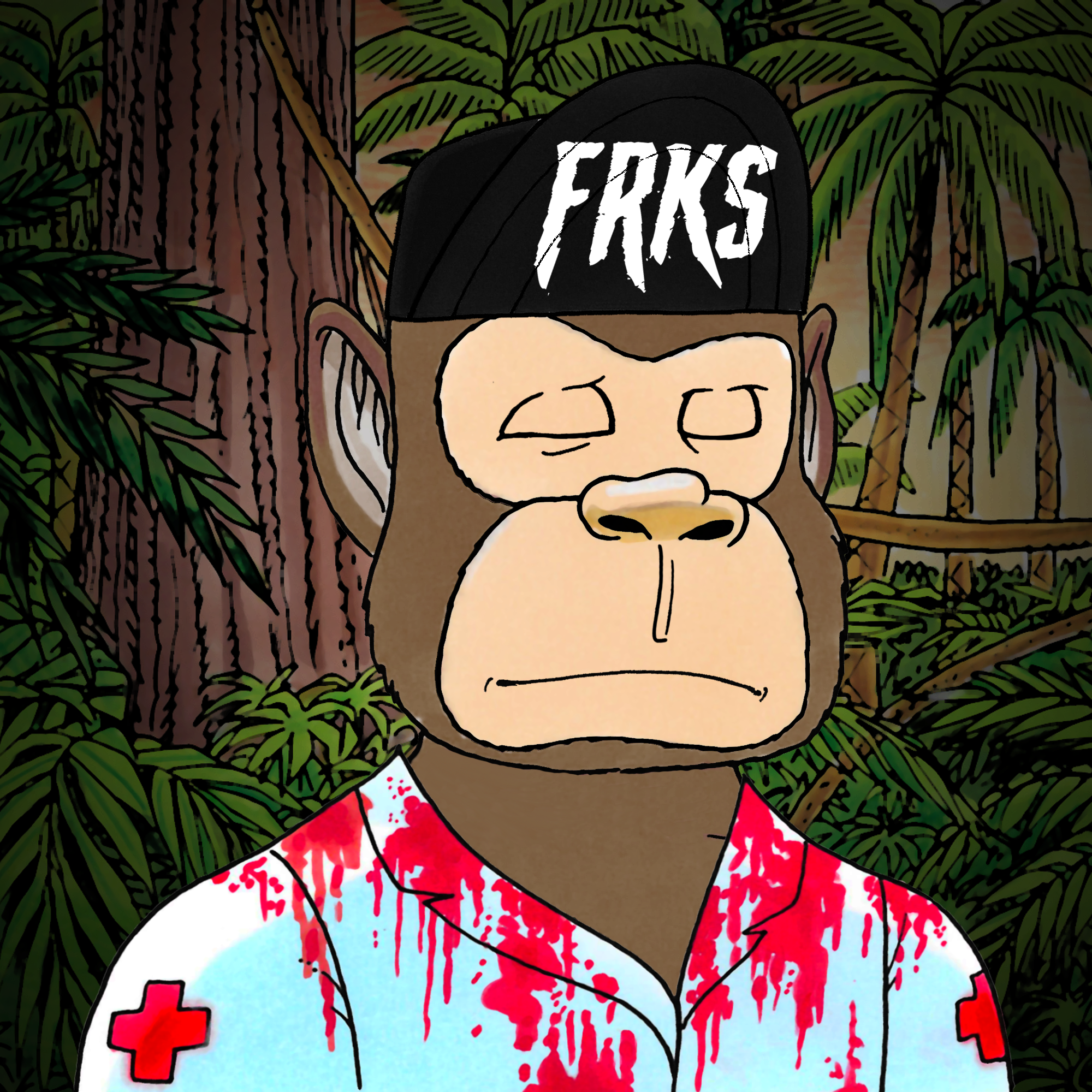 George Trosley - Jungle Freaks - Jungle Freak 9830 - NFT # 9830