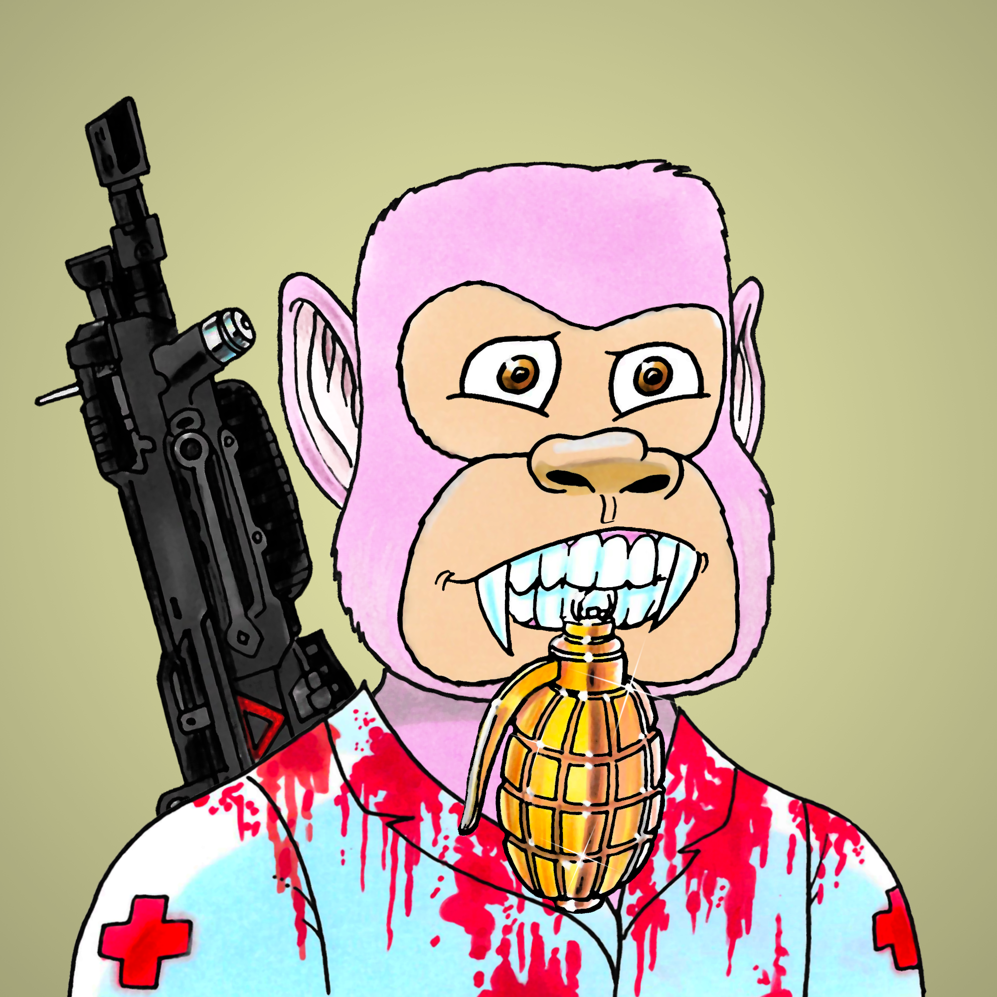 George Trosley - Jungle Freaks - Jungle Freak 9864 - NFT # 9864