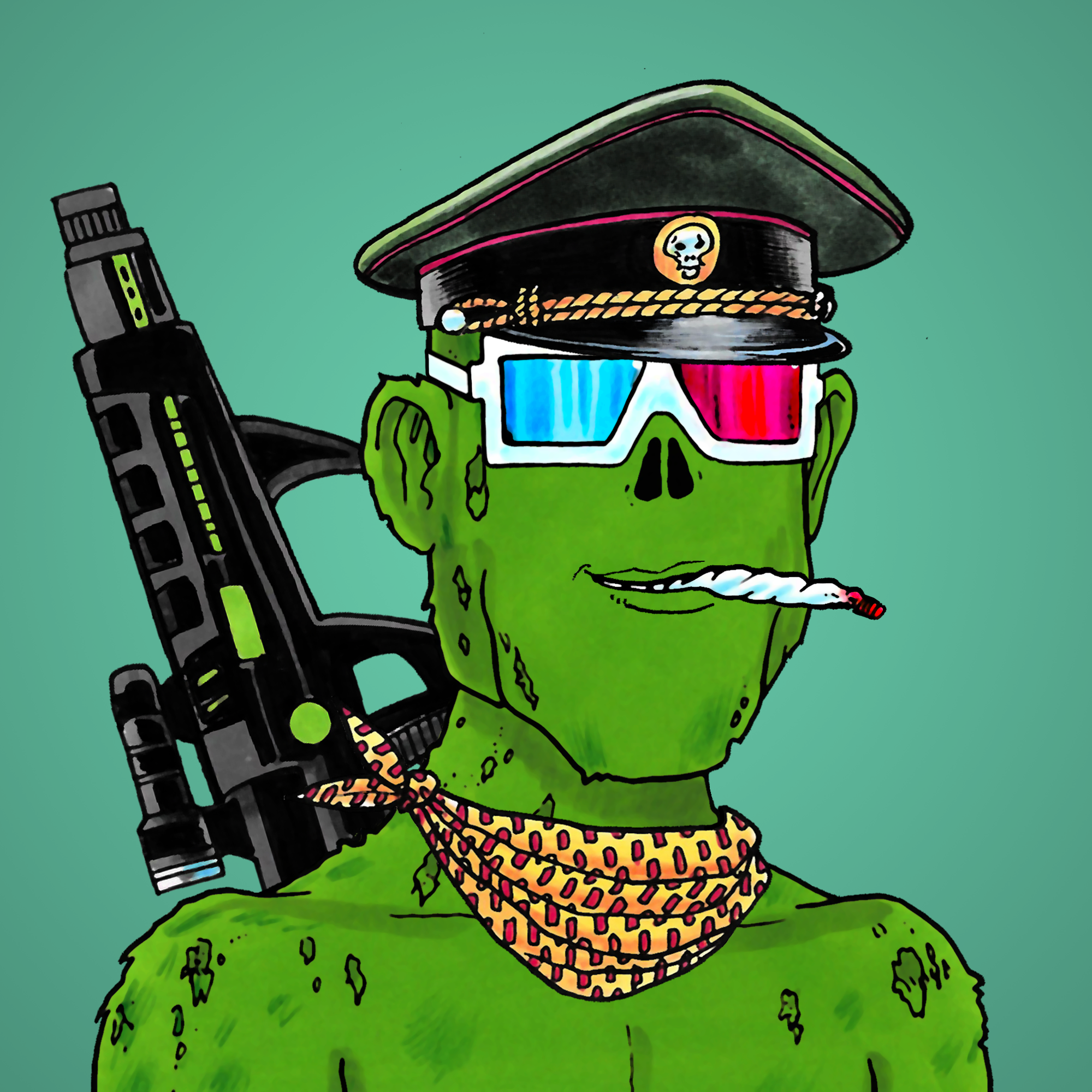 George Trosley - Jungle Freaks - Jungle Freak 9872 - NFT # 9872