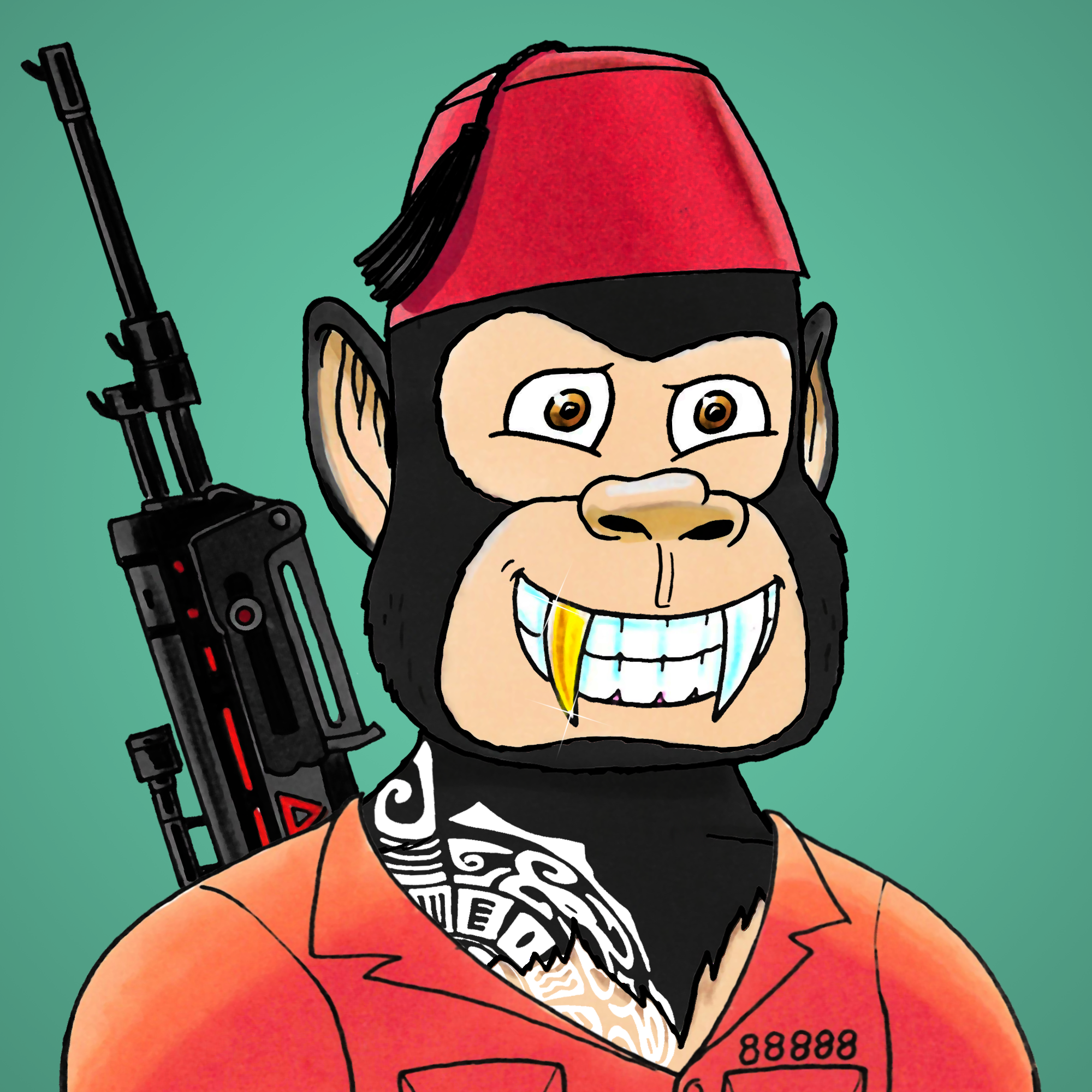 George Trosley - Jungle Freaks - Jungle Freak 9956 - NFT # 9956