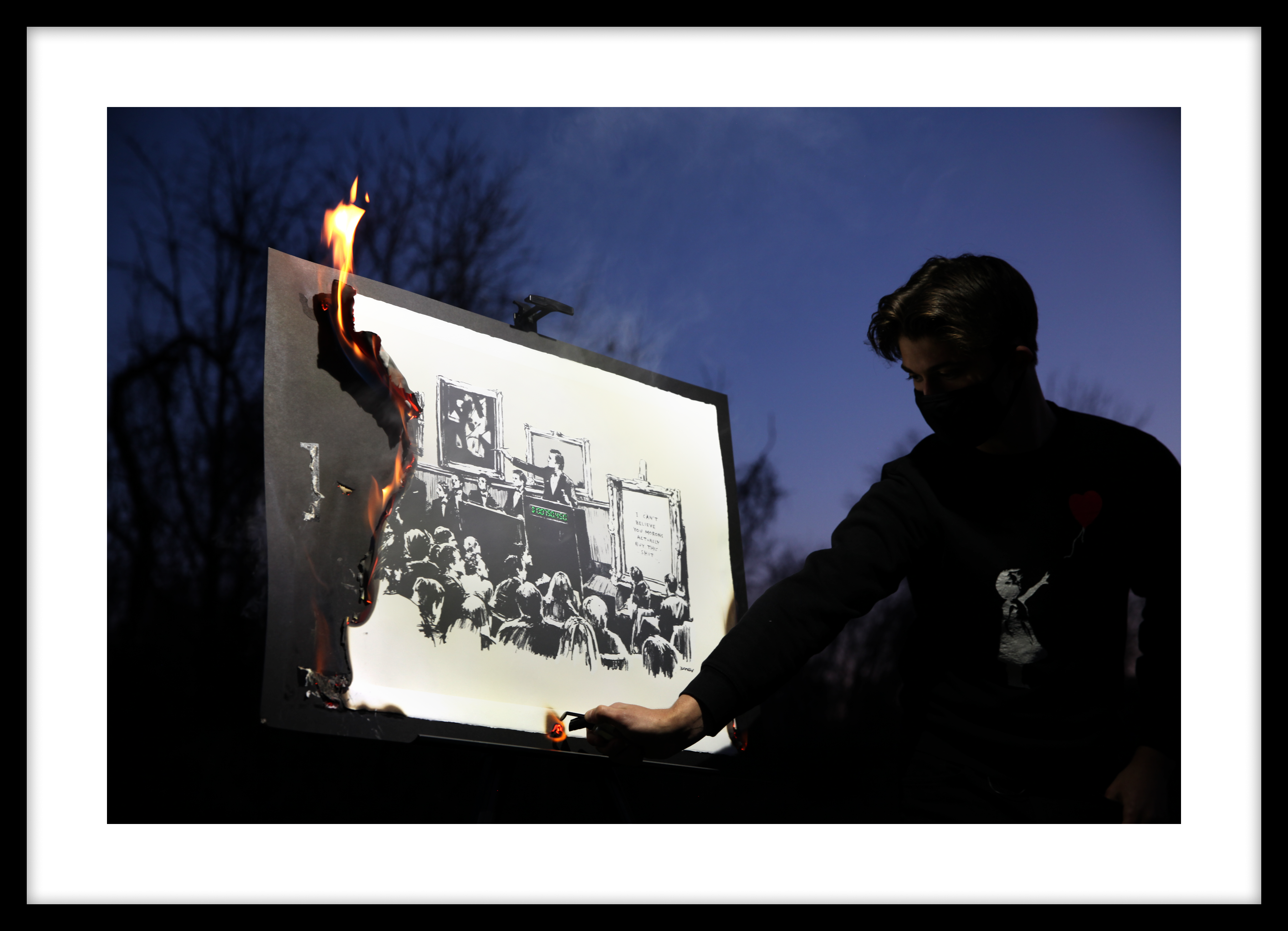 Burnt Banksy - Rarible Marketplace v2 - Authentic Banksy Burn Witness - NFT # 271653