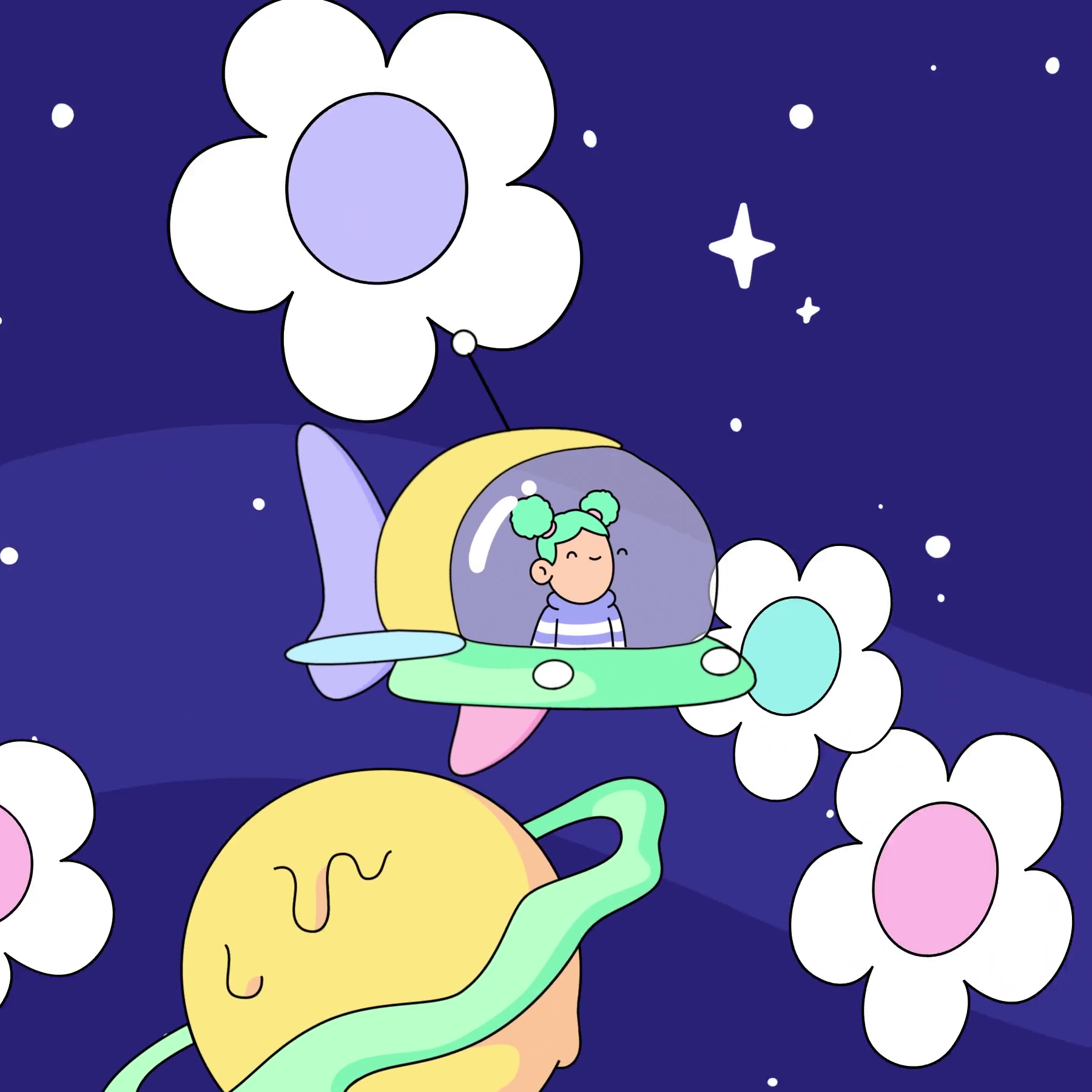 The Doodles Founders - Space Doodles - Space Doodle #198 - NFT # 198