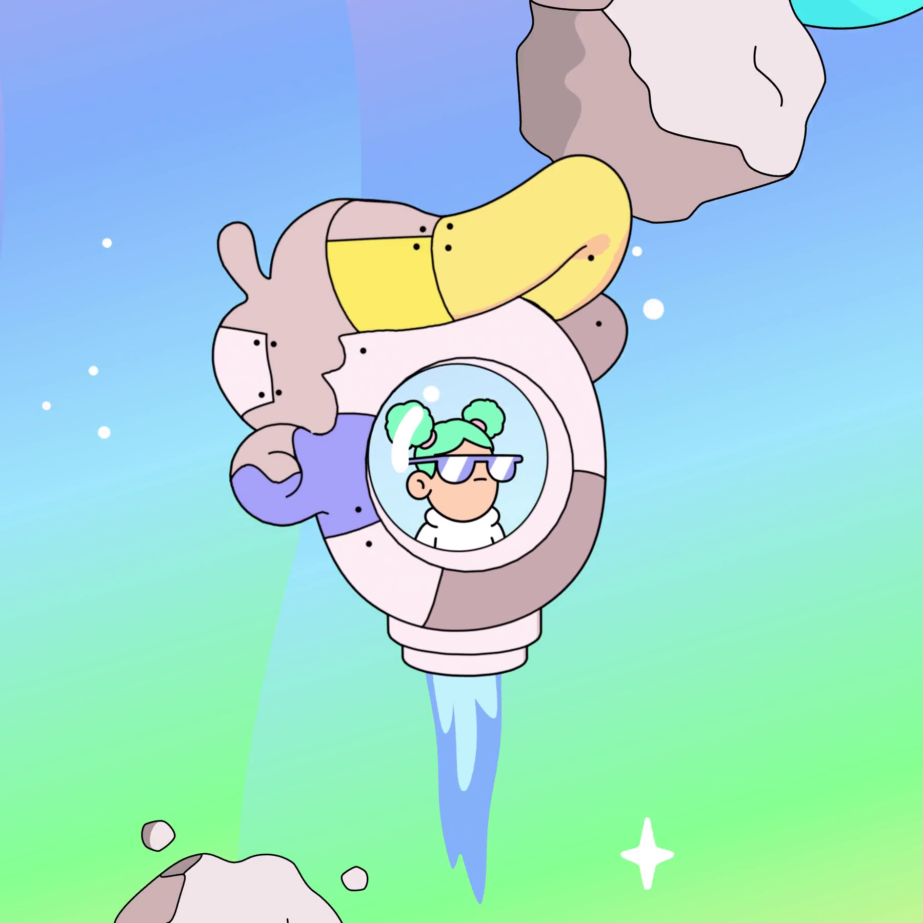 The Doodles Founders - Space Doodles - Space Doodle #90 - NFT # 90