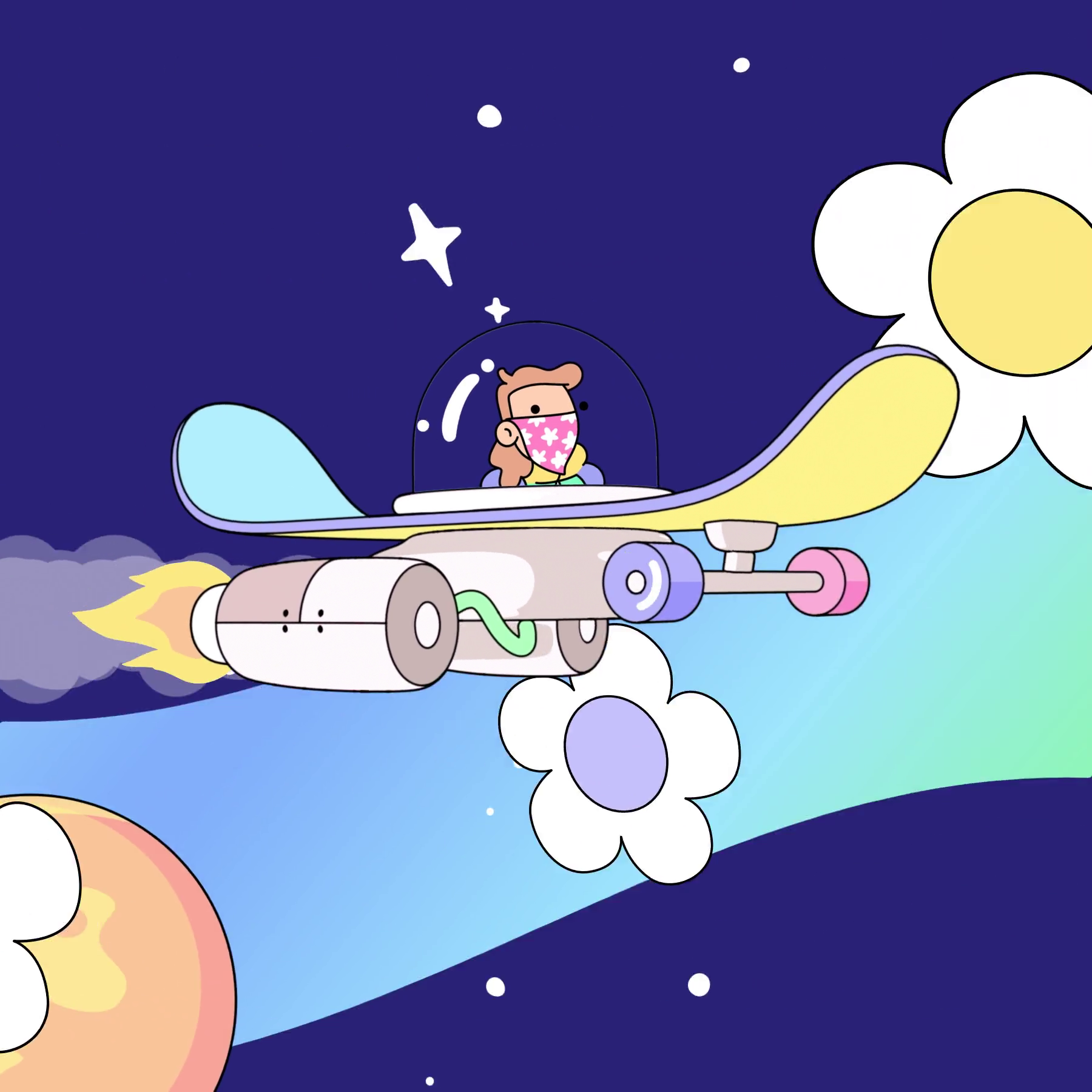 The Doodles Founders - Space Doodles - Space Doodle #224 - NFT # 224