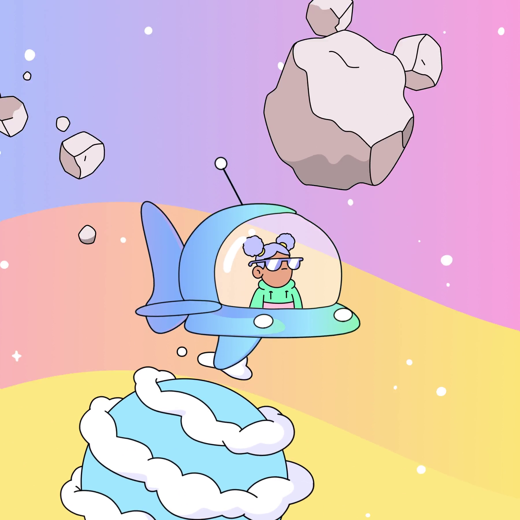 The Doodles Founders - Space Doodles - Space Doodle #44 - NFT # 44