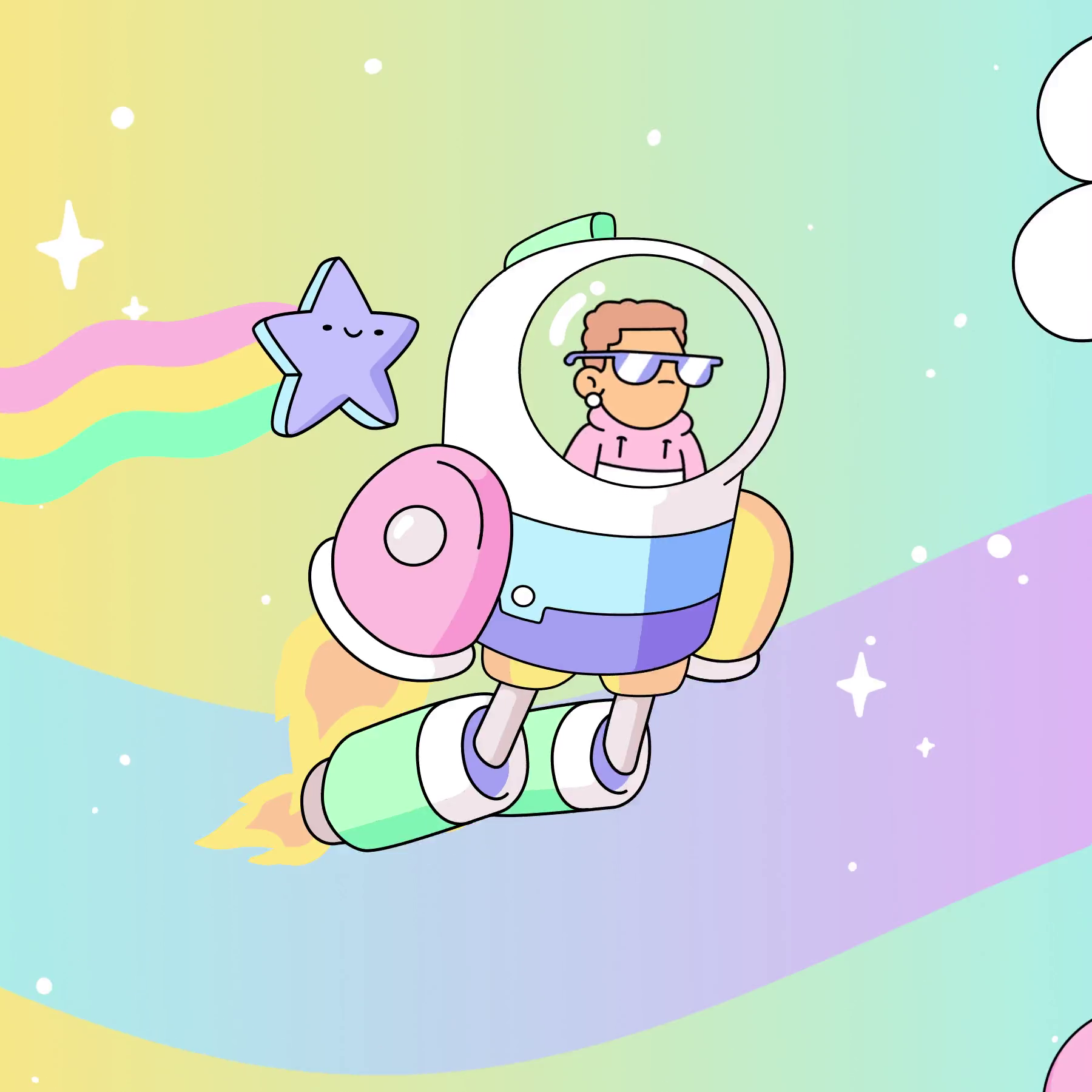 The Doodles Founders - Space Doodles - Space Doodle #9702 - NFT # 9702