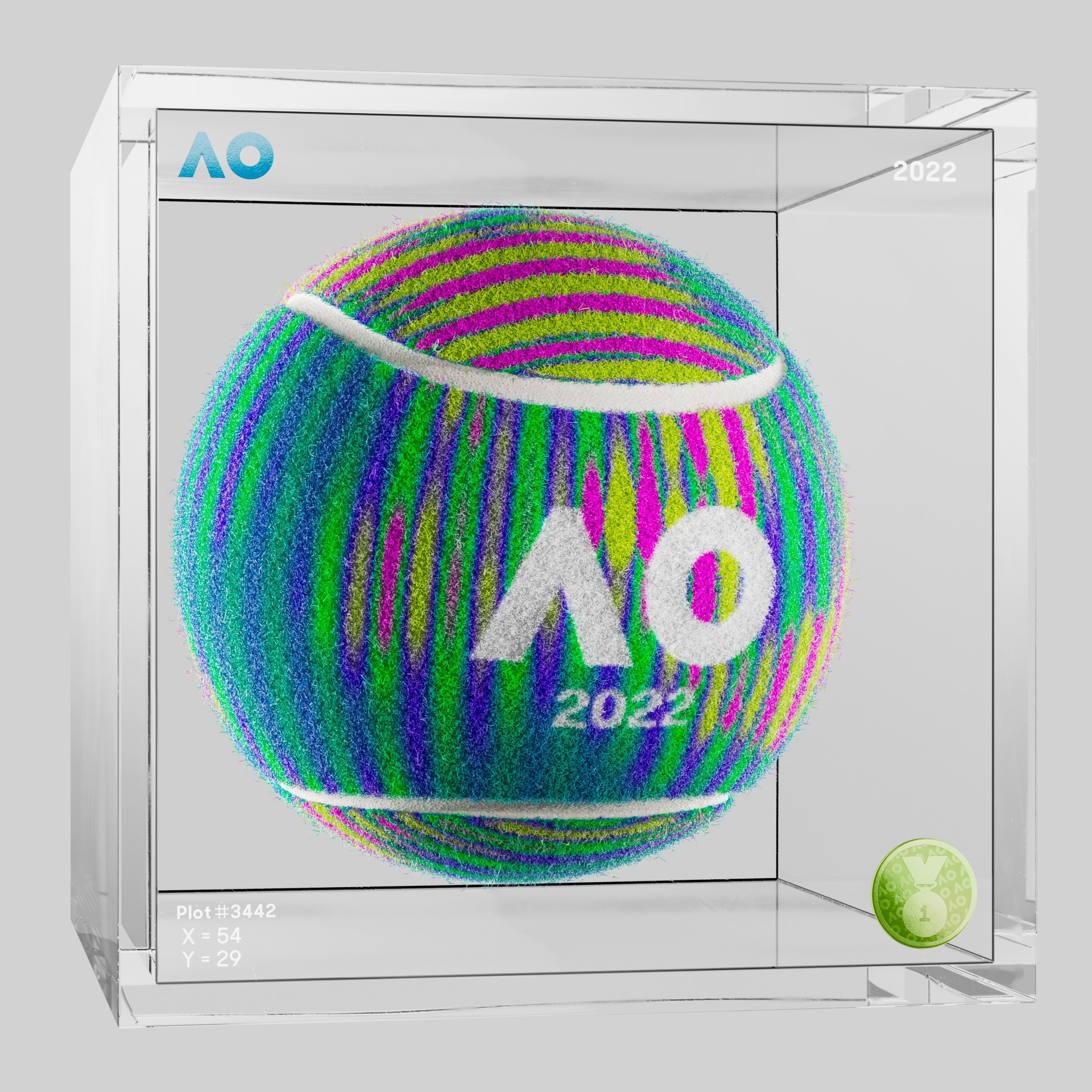 The Australian Open - The Australian Open Art Ball - AO Art Ball #1013 - NFT # 1013