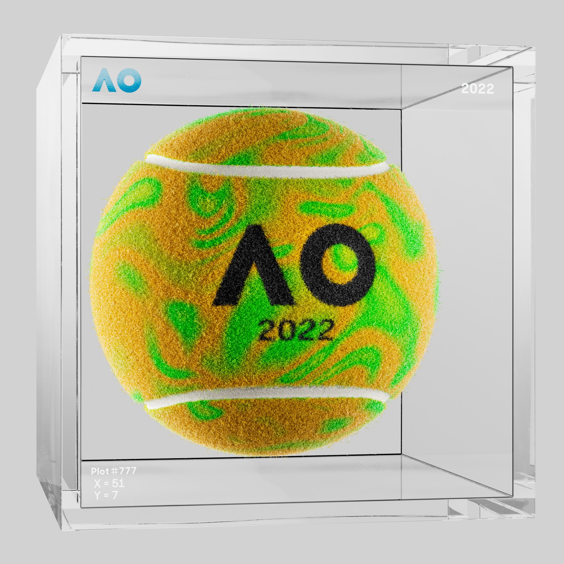 The Australian Open - The Australian Open Art Ball - AO Art Ball #1015 - NFT # 1015