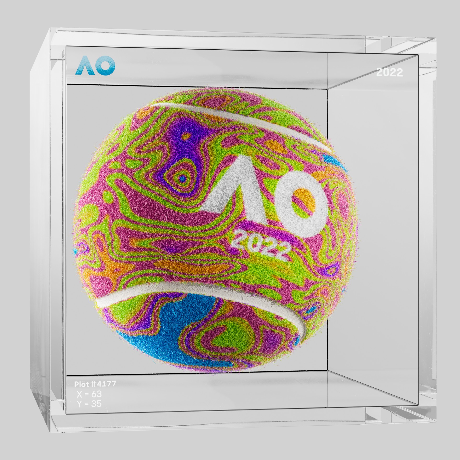 The Australian Open - The Australian Open Art Ball - AO Art Ball #1018 - NFT # 1018