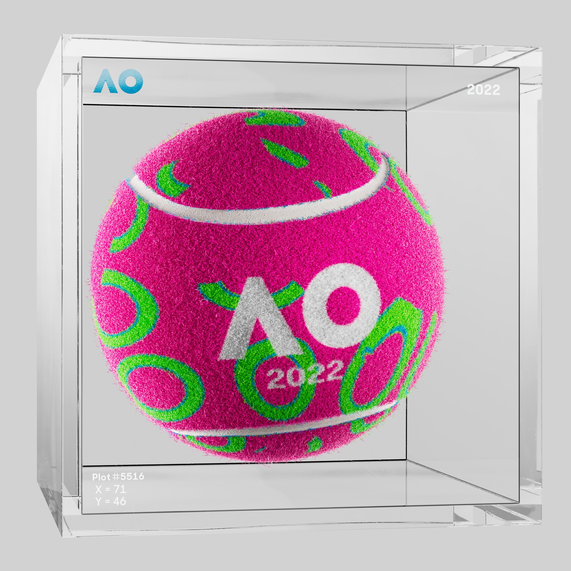 The Australian Open - The Australian Open Art Ball - AO Art Ball #1020 - NFT # 1020