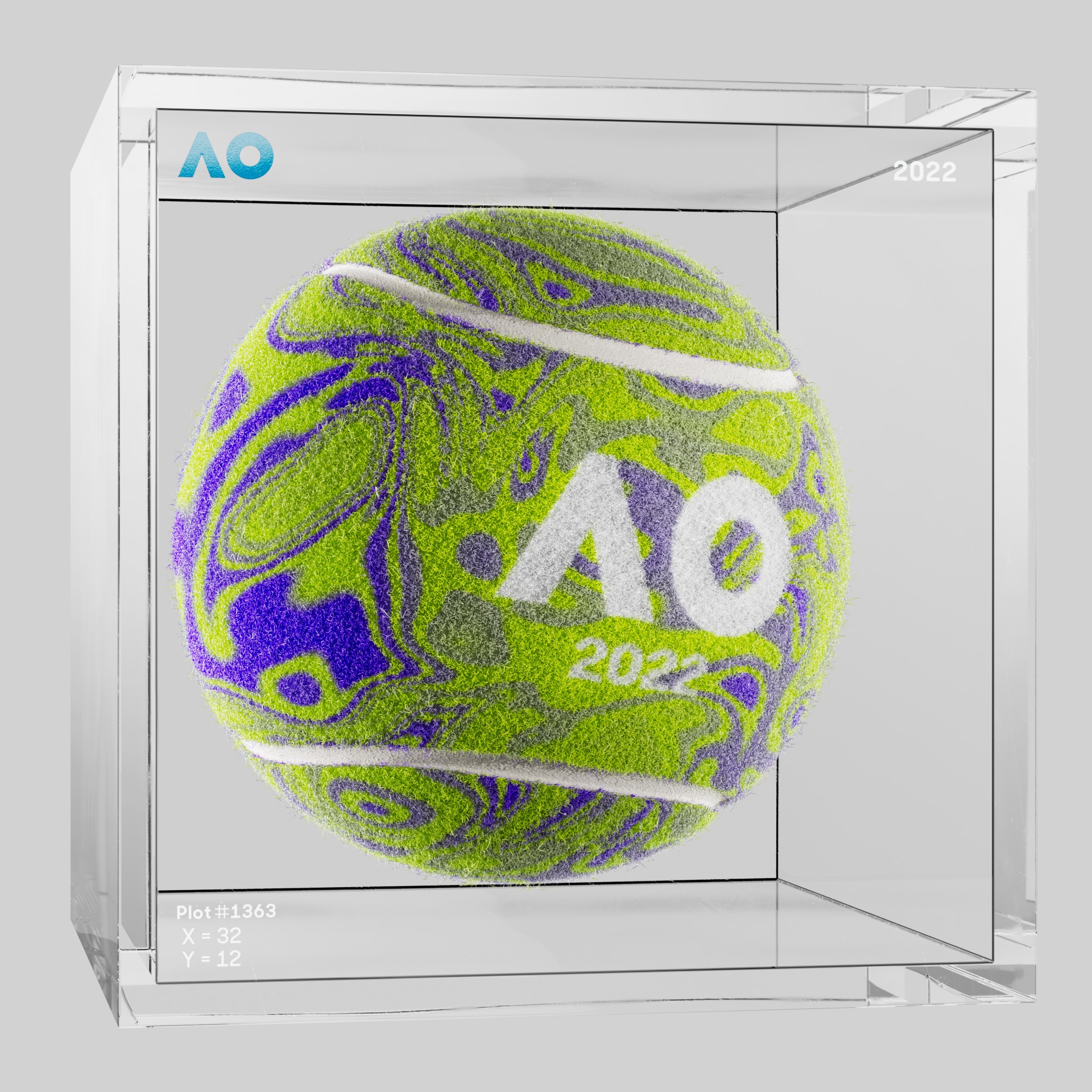 The Australian Open - The Australian Open Art Ball - AO Art Ball #1028 - NFT # 1028