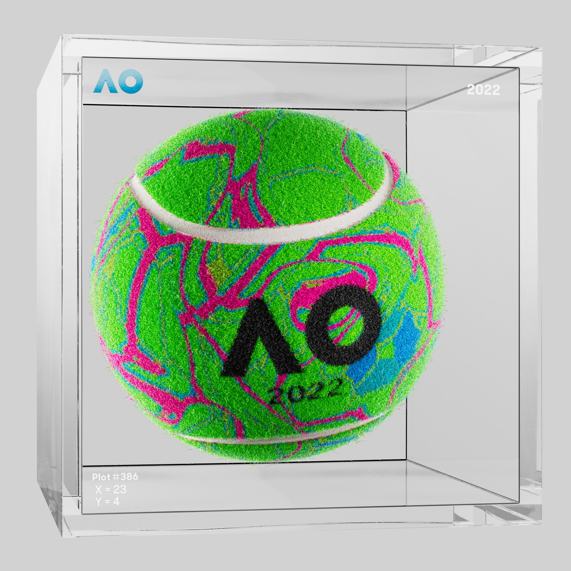 The Australian Open - The Australian Open Art Ball - AO Art Ball #1036 - NFT # 1036