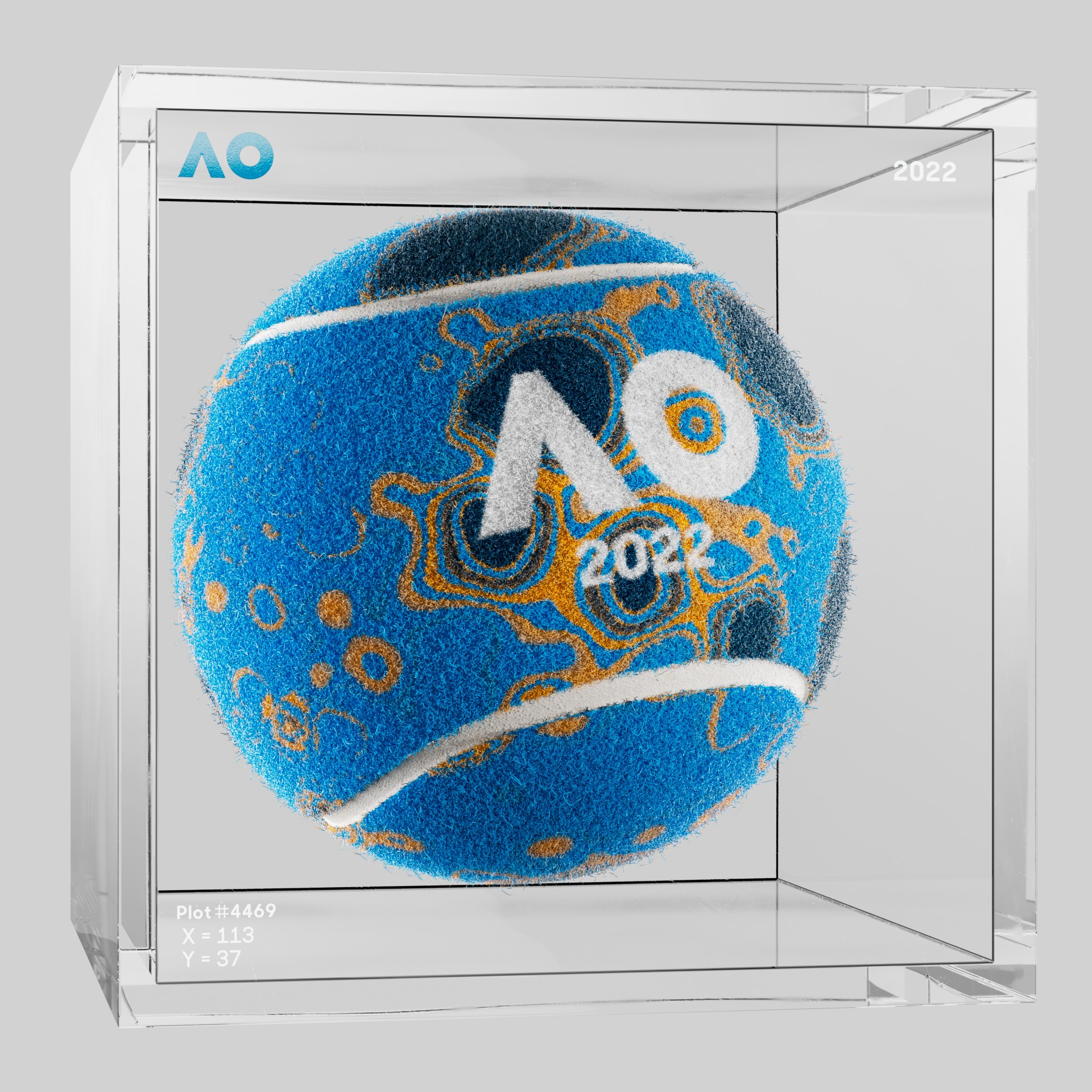 The Australian Open - The Australian Open Art Ball - AO Art Ball #1043 - NFT # 1043