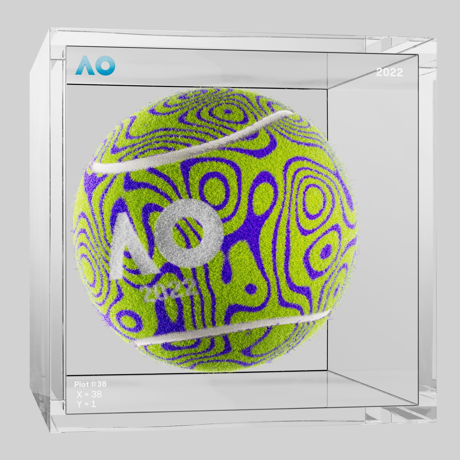 The Australian Open - The Australian Open Art Ball - AO Art Ball #1045 - NFT # 1045