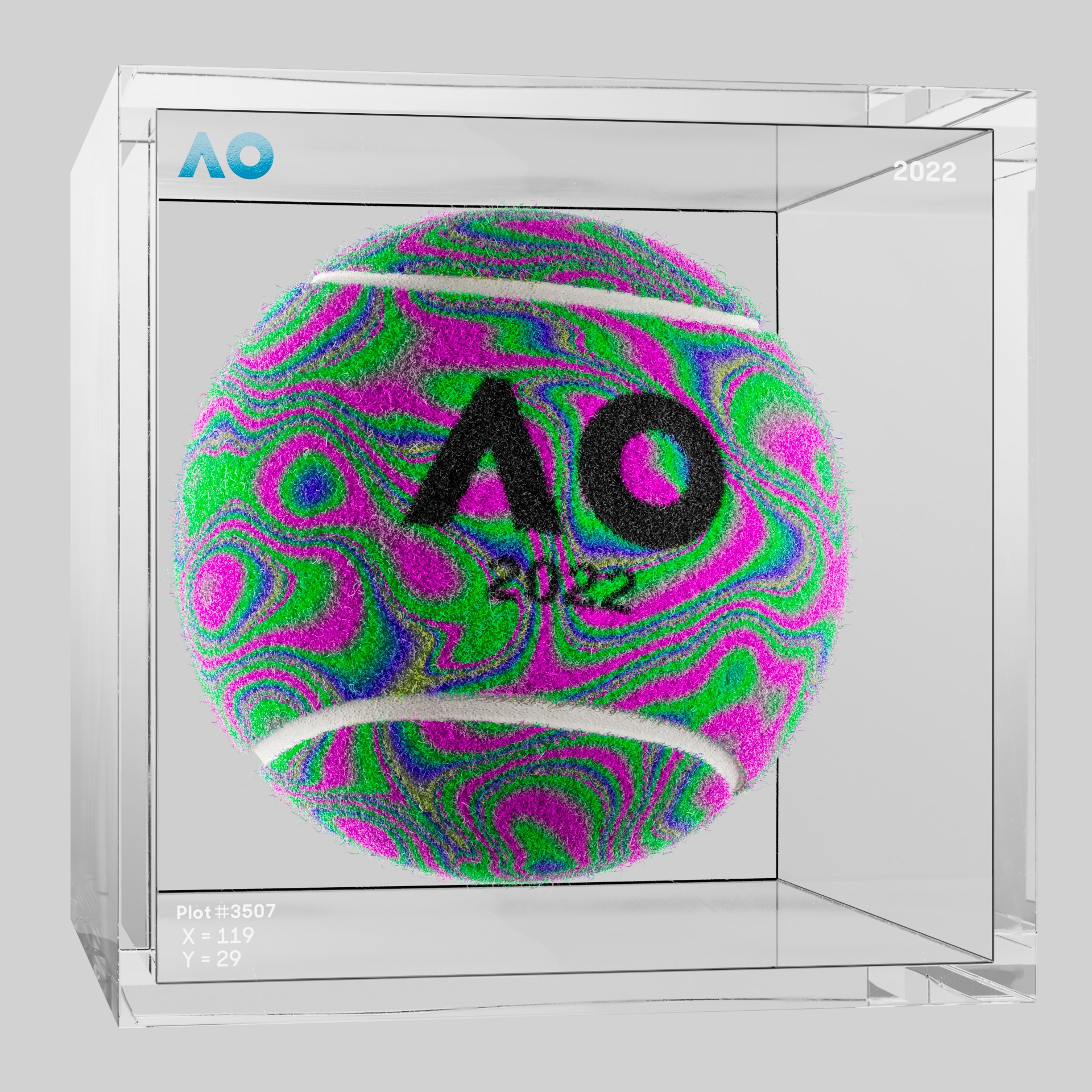 The Australian Open - The Australian Open Art Ball - AO Art Ball #1047 - NFT # 1047