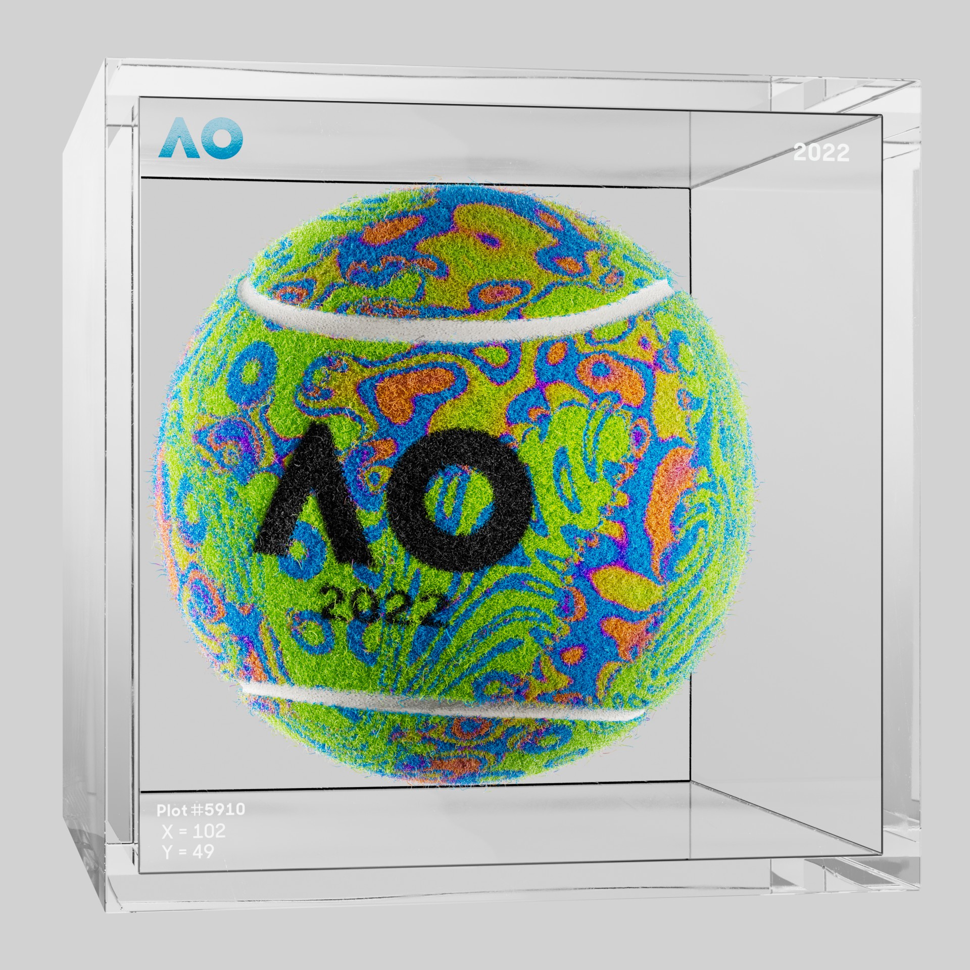 The Australian Open - The Australian Open Art Ball - AO Art Ball #1051 - NFT # 1051