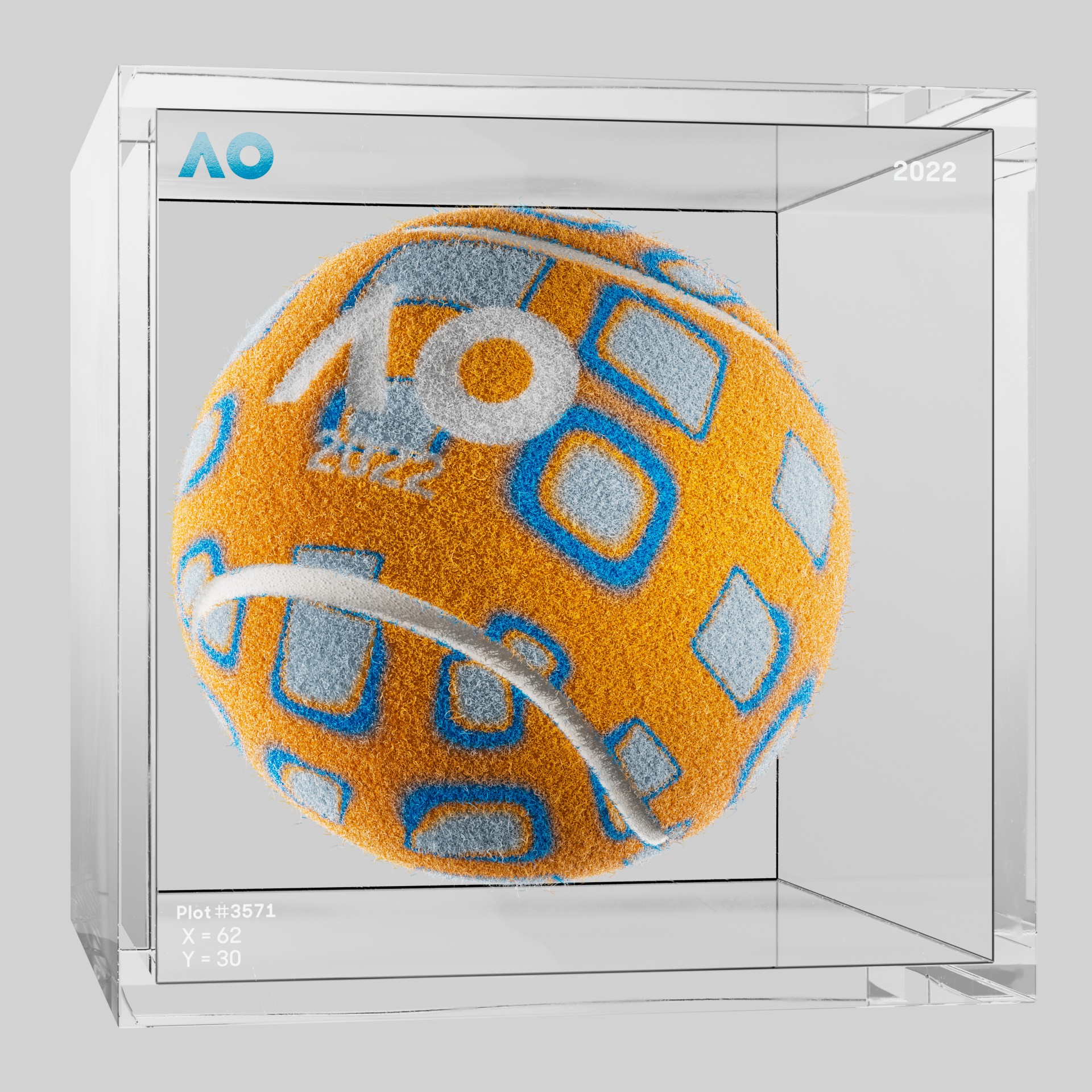 The Australian Open - The Australian Open Art Ball - AO Art Ball #1052 - NFT # 1052