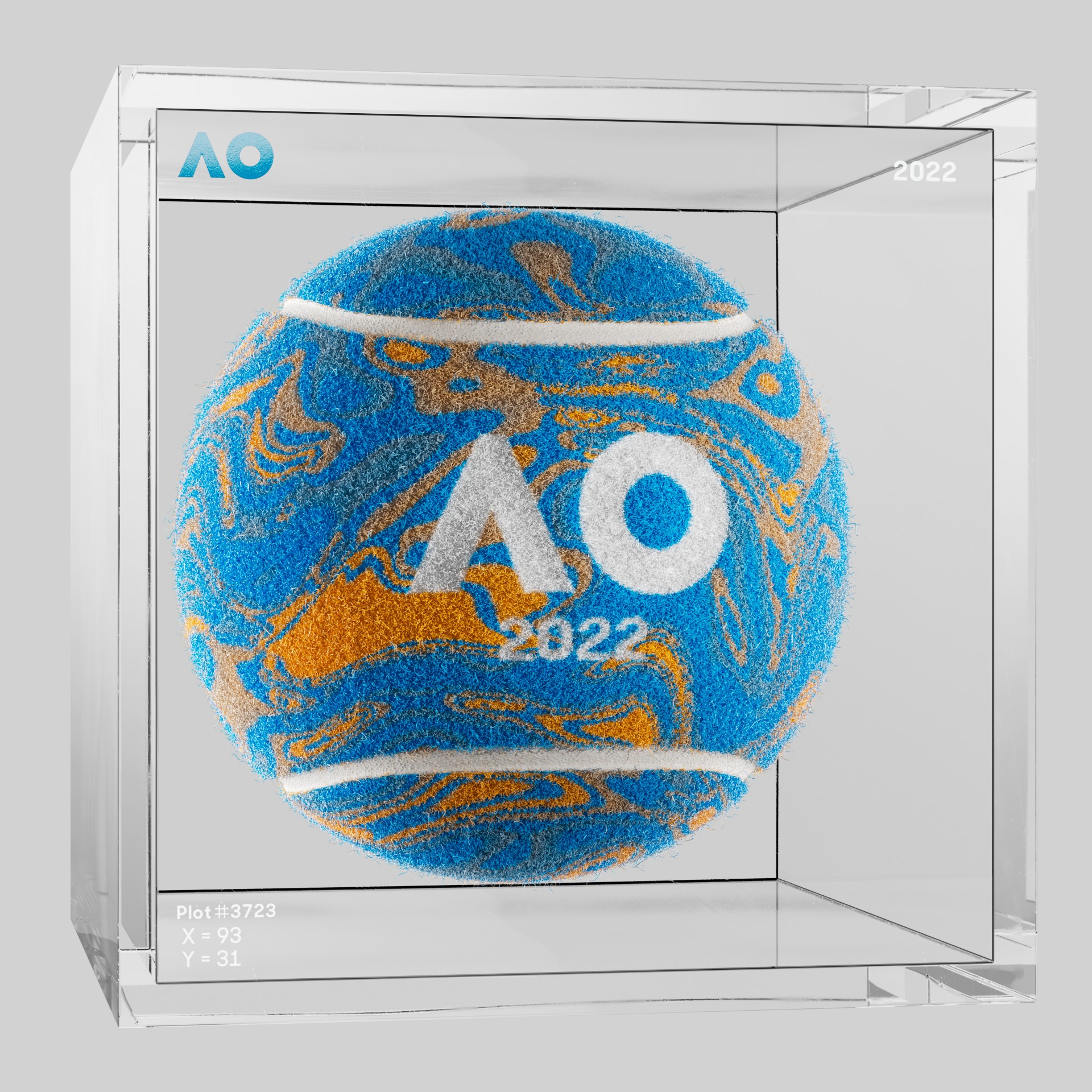 The Australian Open - The Australian Open Art Ball - AO Art Ball #1053 - NFT # 1053