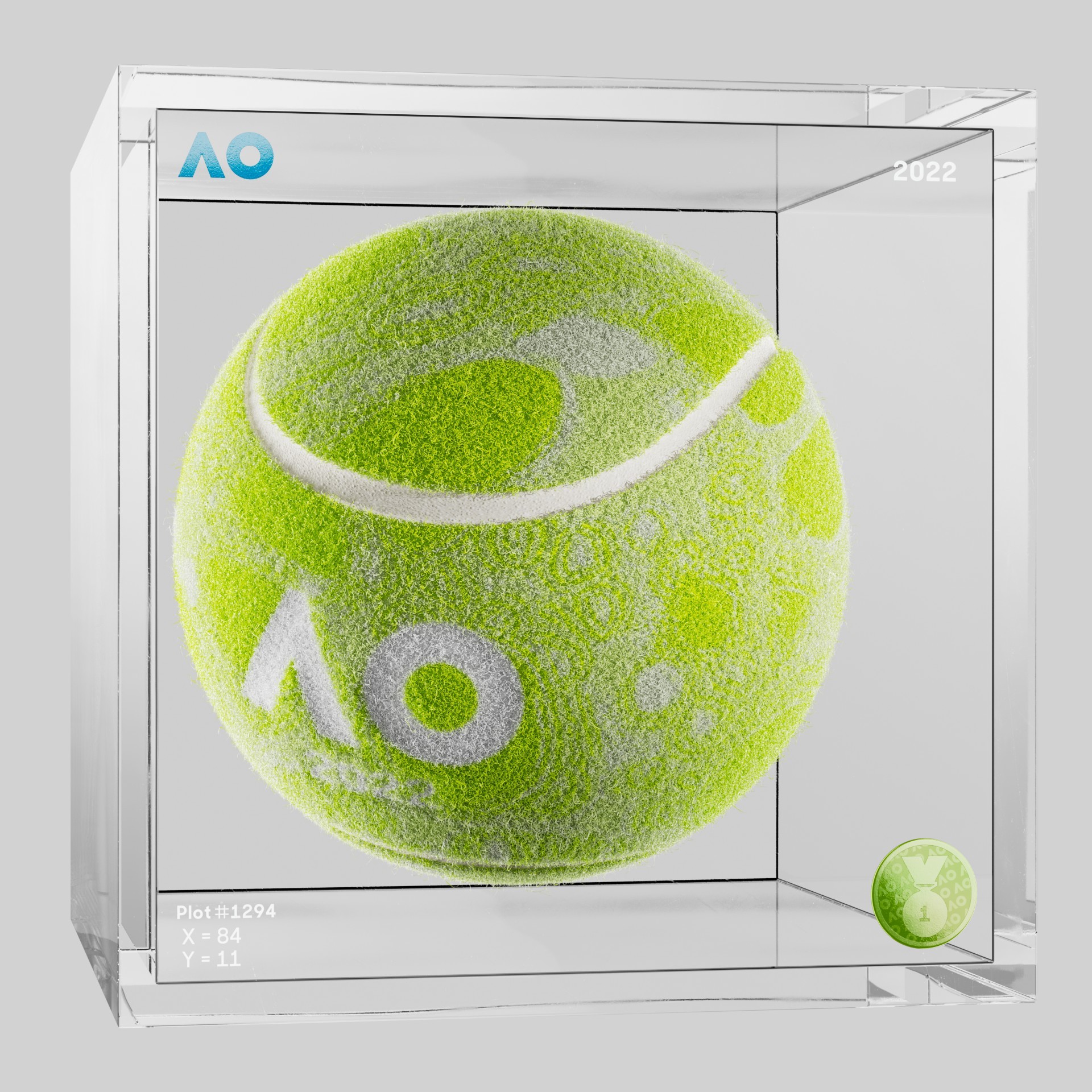 The Australian Open - The Australian Open Art Ball - AO Art Ball #1054 - NFT # 1054