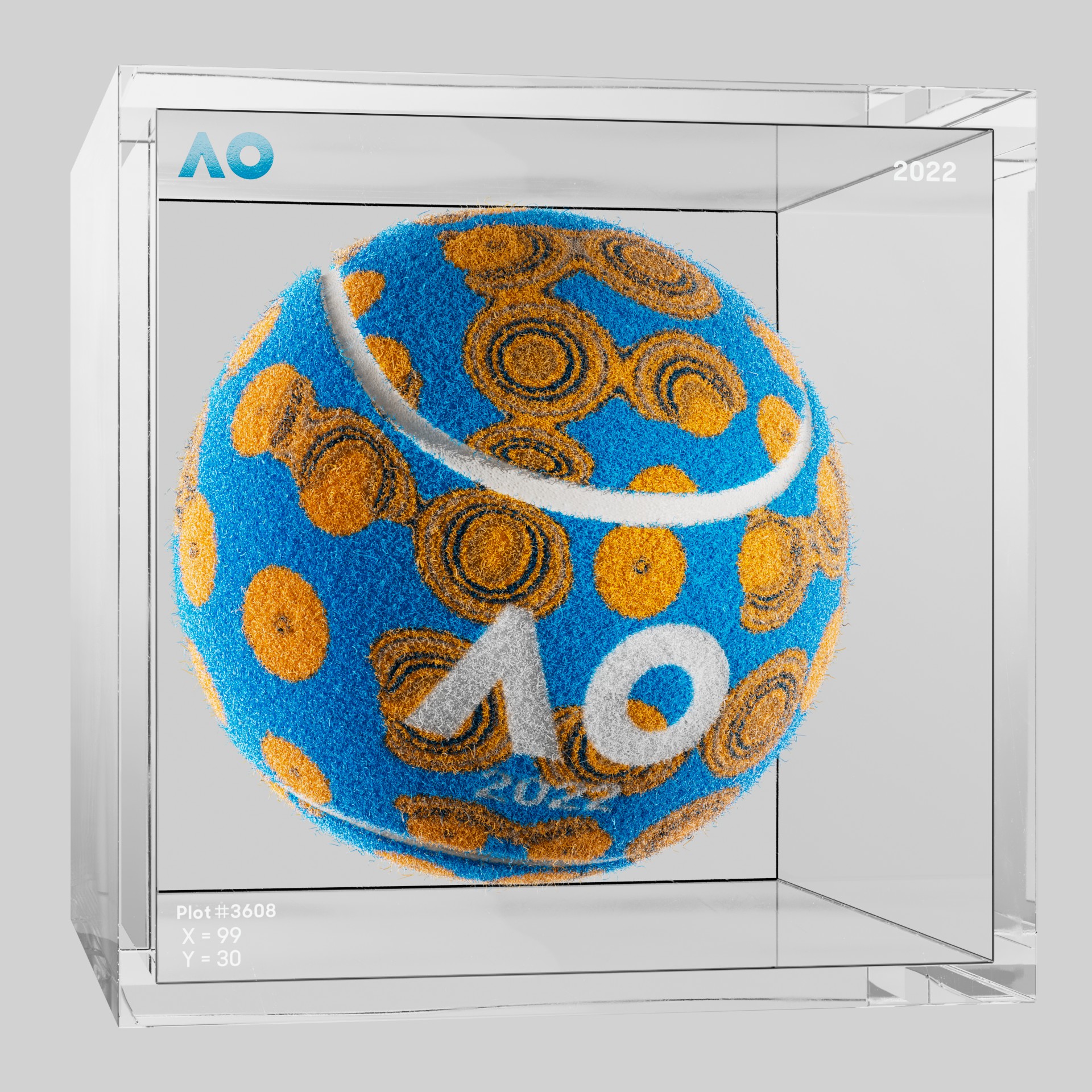 The Australian Open - The Australian Open Art Ball - AO Art Ball #1058 - NFT # 1058