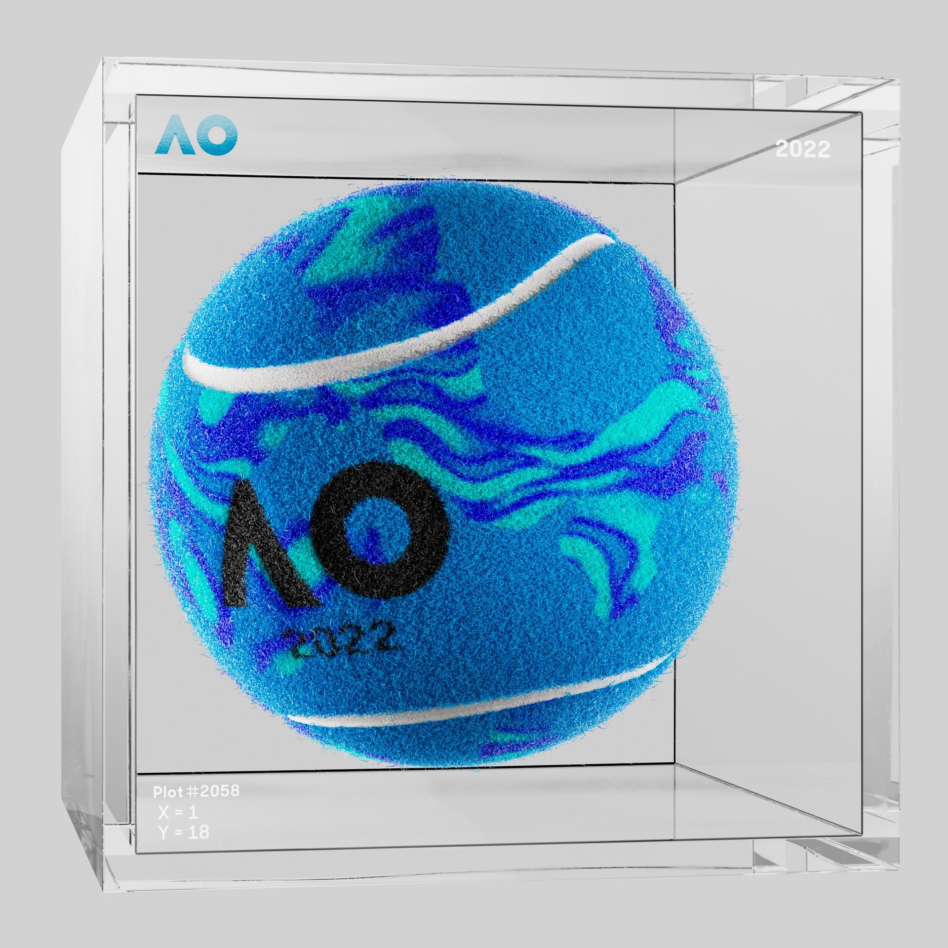 The Australian Open - The Australian Open Art Ball - AO Art Ball #1063 - NFT # 1063