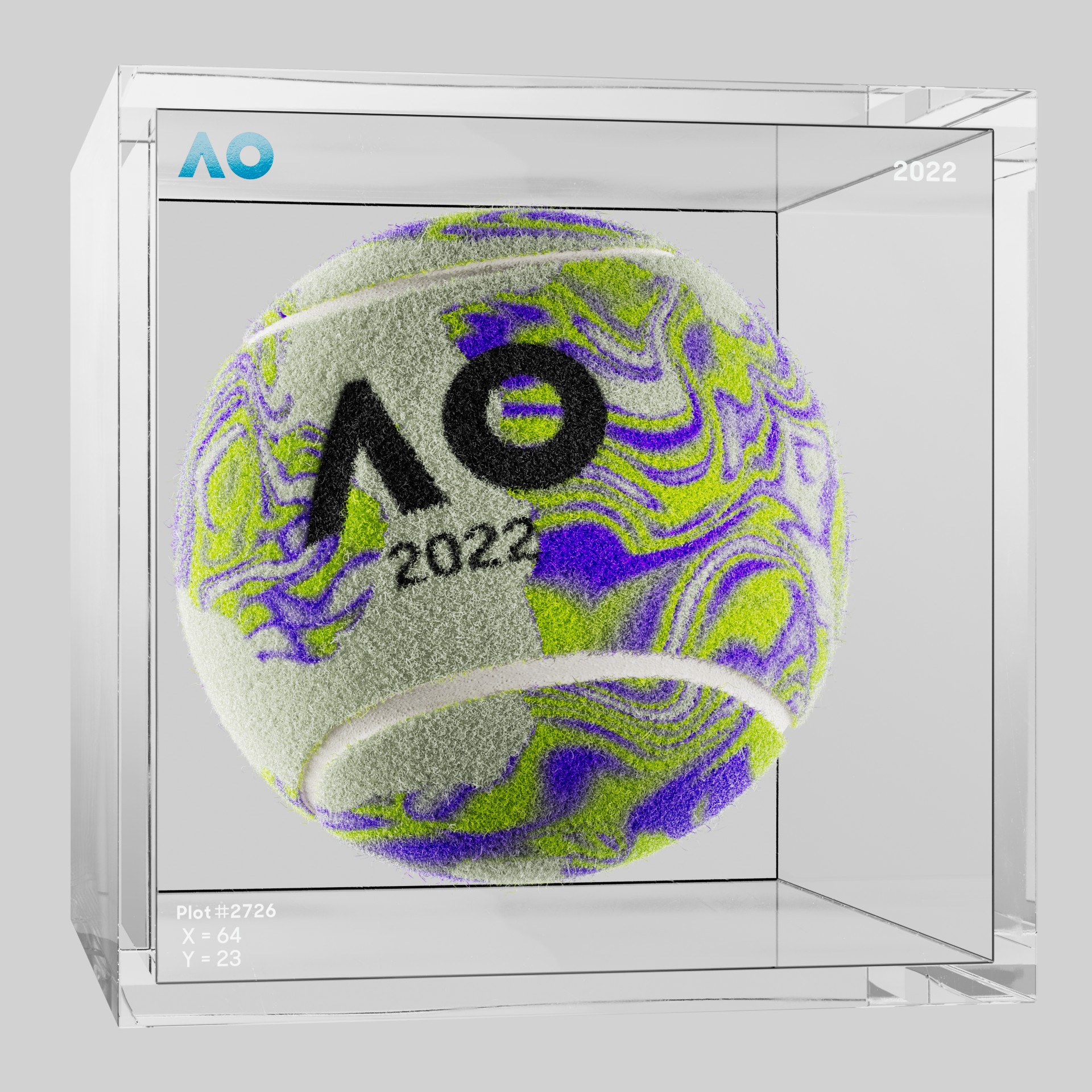 The Australian Open - The Australian Open Art Ball - AO Art Ball #1066 - NFT # 1066