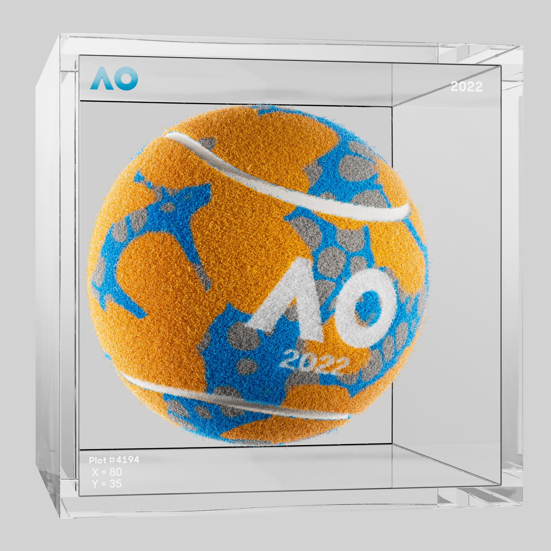 The Australian Open - The Australian Open Art Ball - AO Art Ball #1067 - NFT # 1067