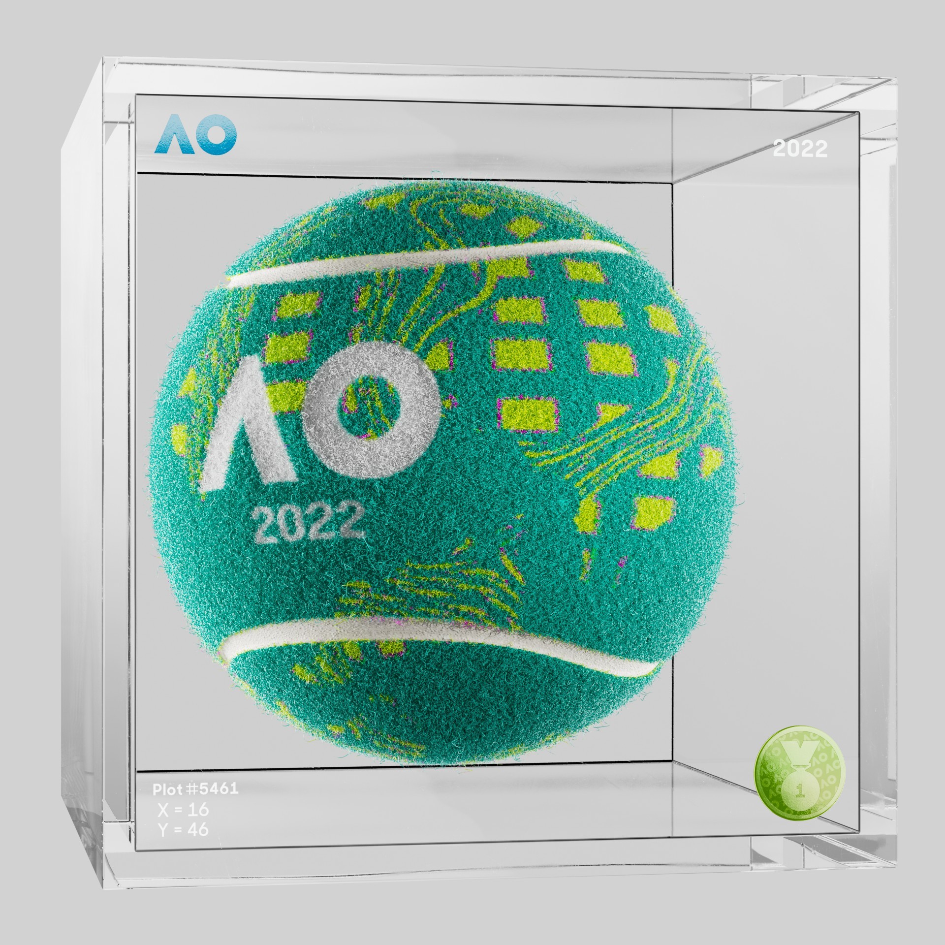 The Australian Open - The Australian Open Art Ball - AO Art Ball #1070 - NFT # 1070