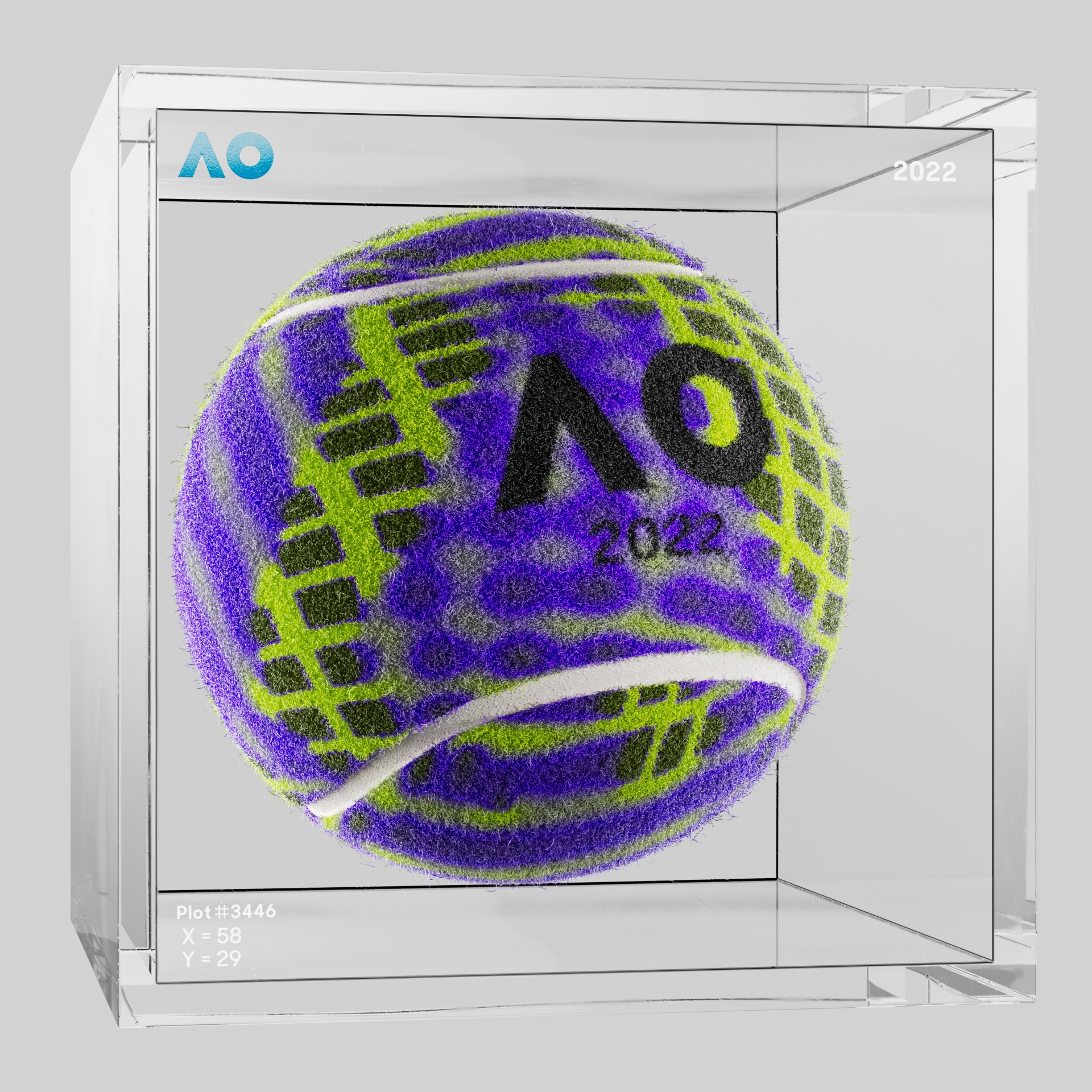 The Australian Open - The Australian Open Art Ball - AO Art Ball #1072 - NFT # 1072
