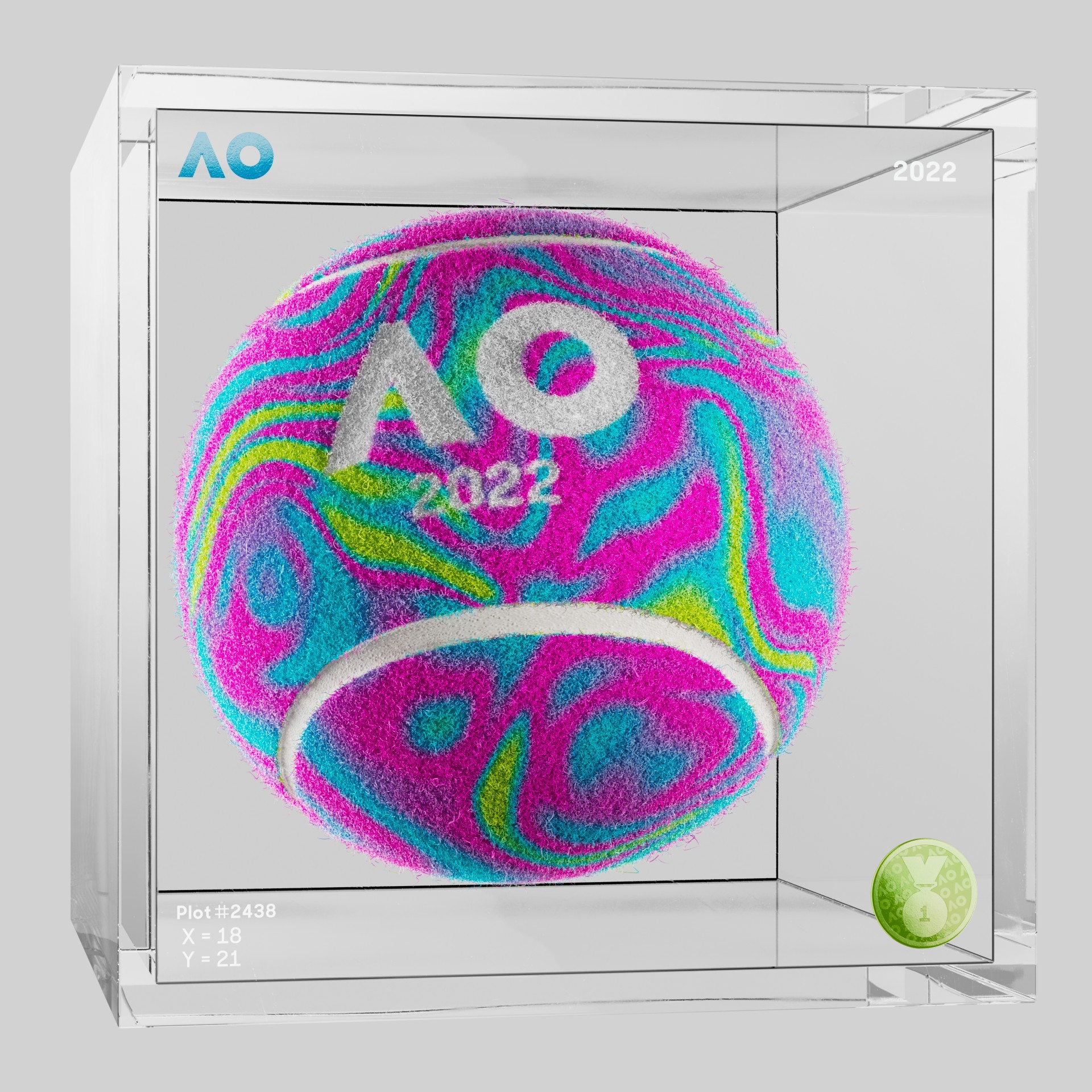 The Australian Open - The Australian Open Art Ball - AO Art Ball #1075 - NFT # 1075