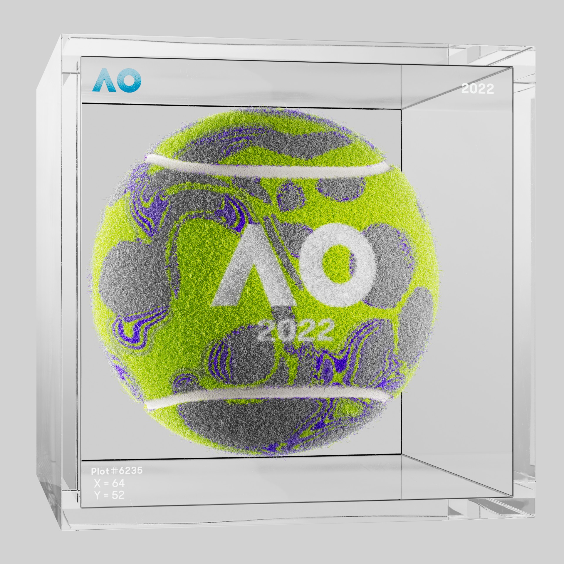 The Australian Open - The Australian Open Art Ball - AO Art Ball #1078 - NFT # 1078