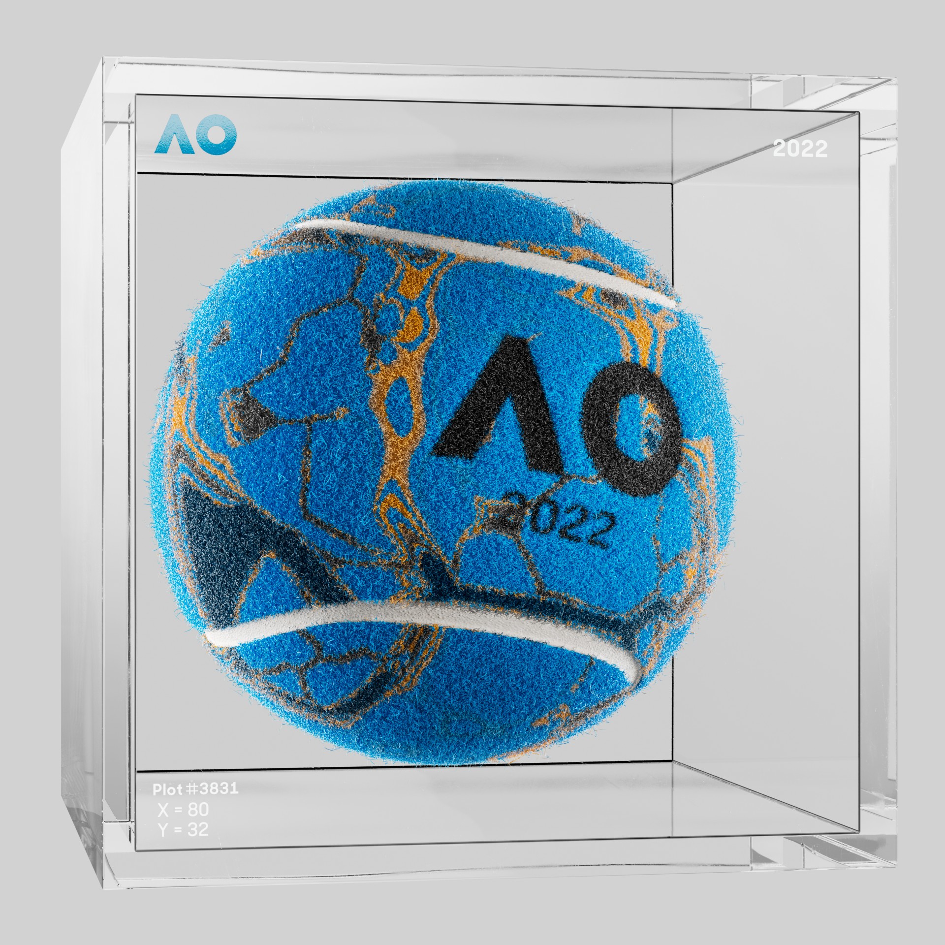 The Australian Open - The Australian Open Art Ball - AO Art Ball #1087 - NFT # 1087