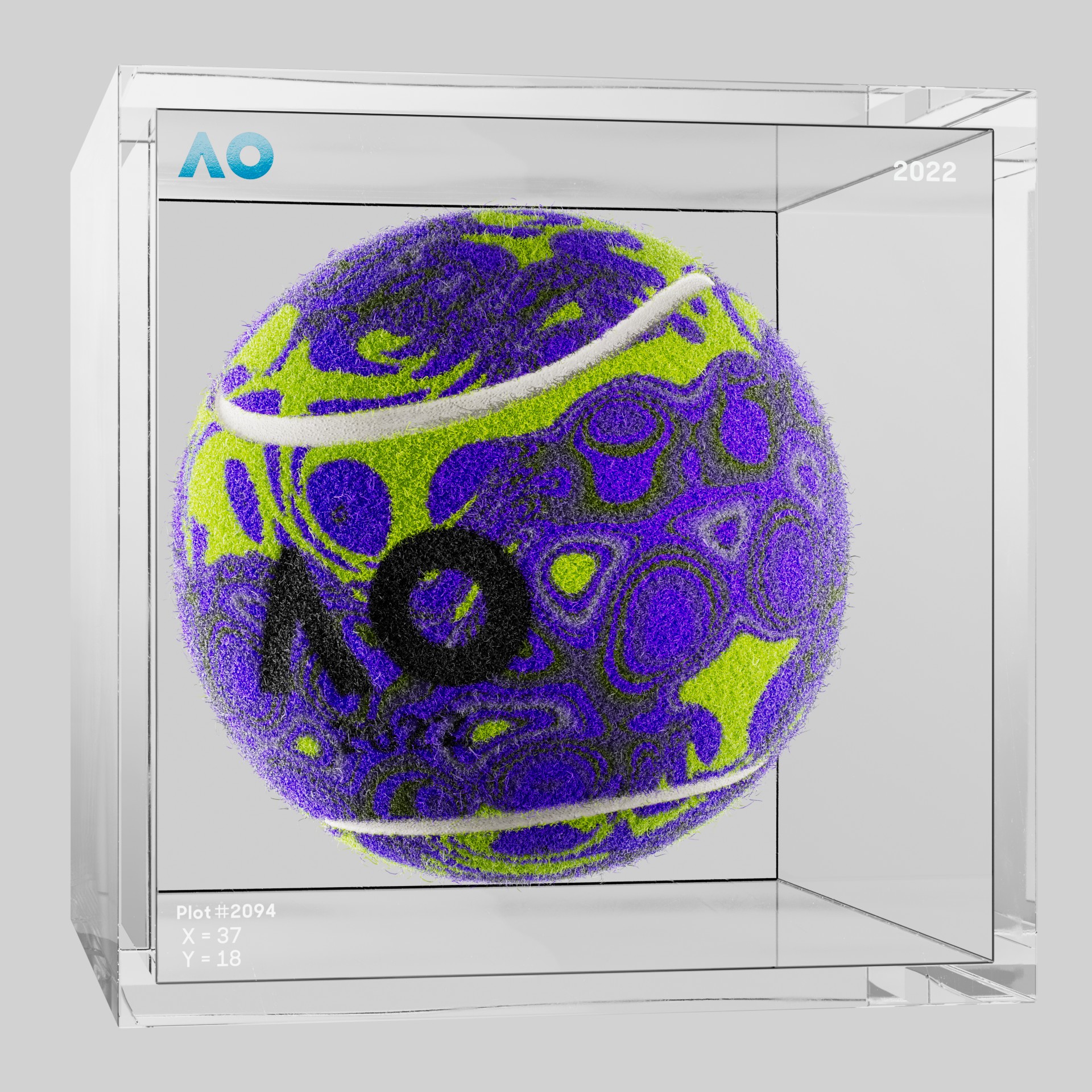 The Australian Open - The Australian Open Art Ball - AO Art Ball #1088 - NFT # 1088