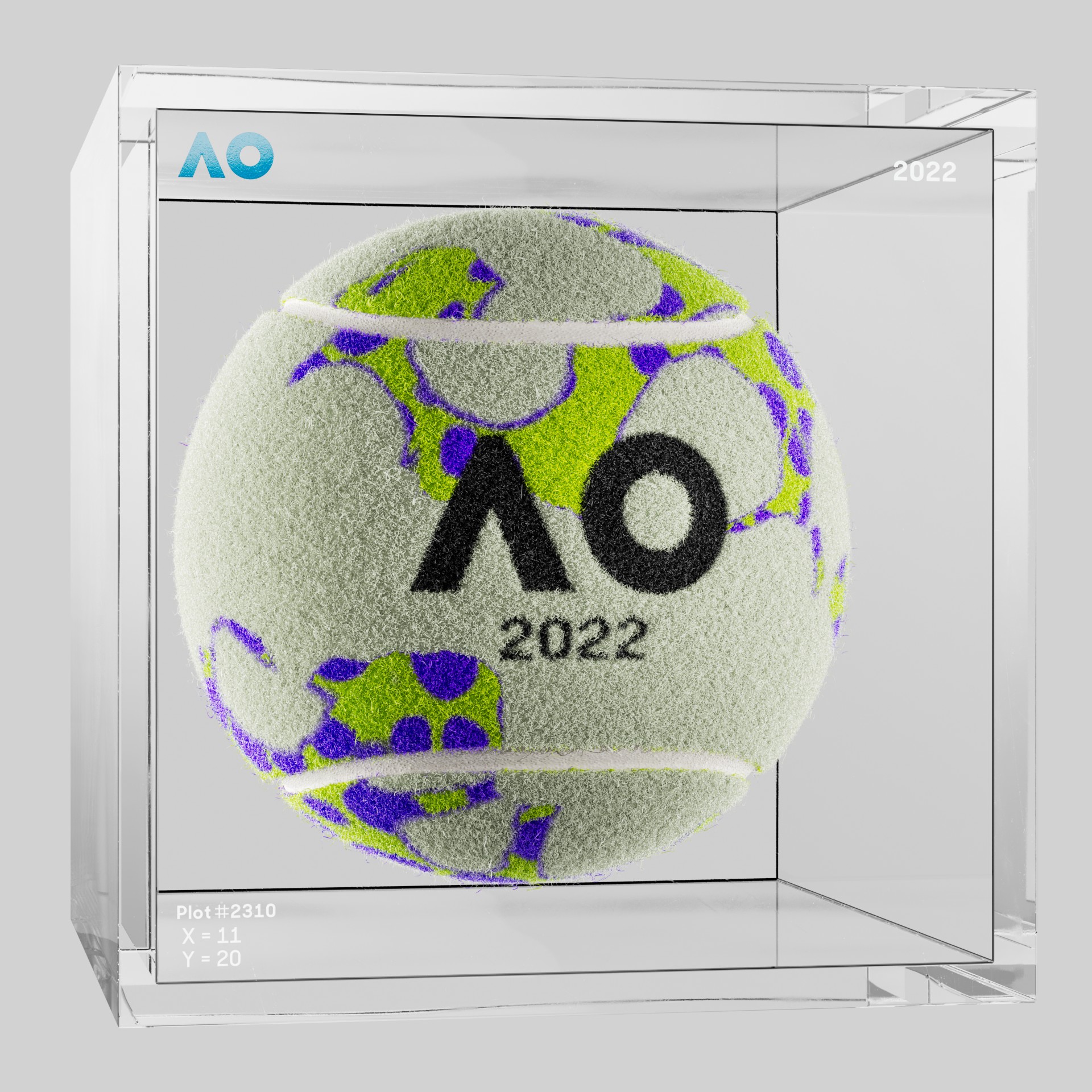 The Australian Open - The Australian Open Art Ball - AO Art Ball #1091 - NFT # 1091