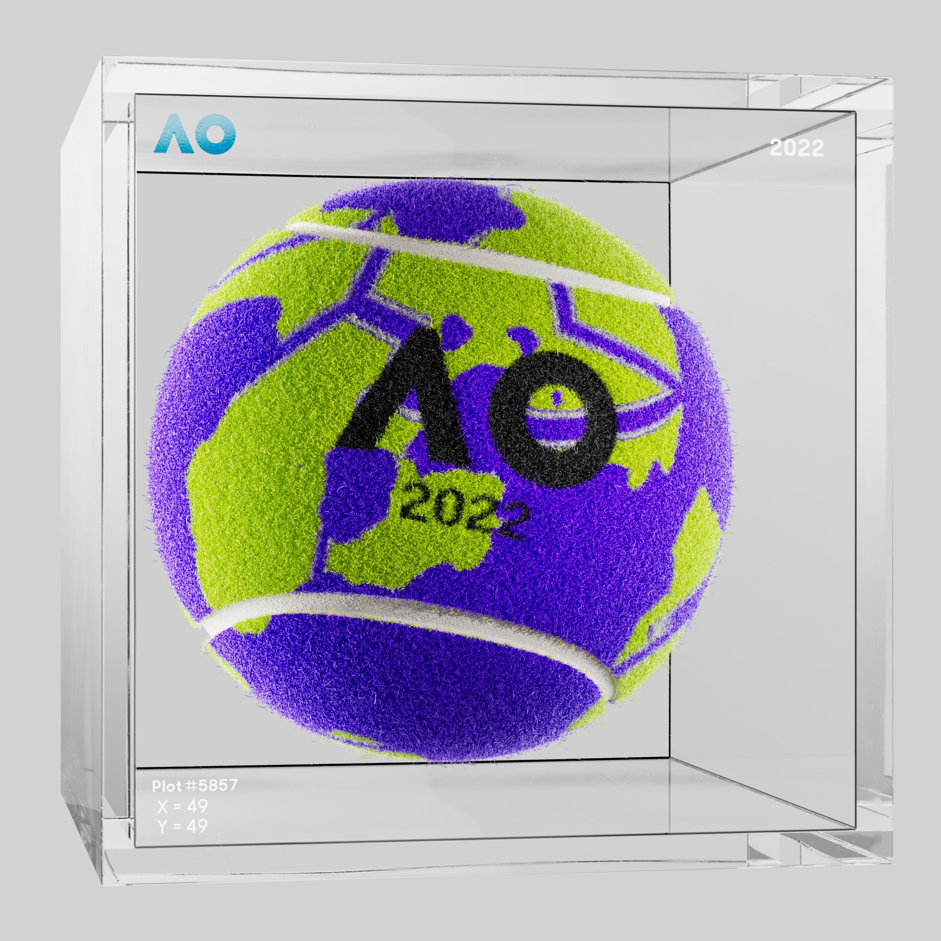 The Australian Open - The Australian Open Art Ball - AO Art Ball #1092 - NFT # 1092