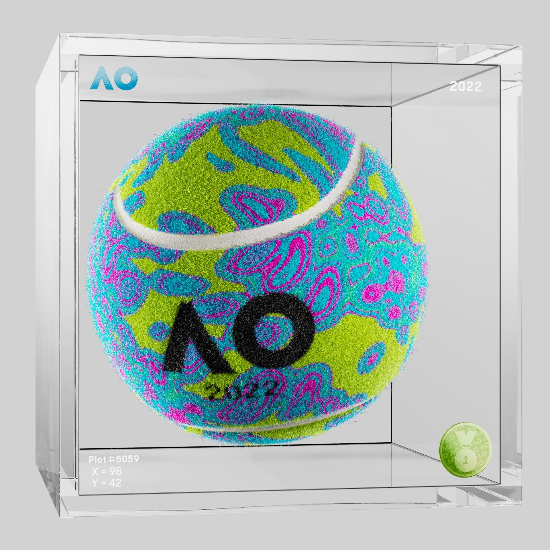 The Australian Open - The Australian Open Art Ball - AO Art Ball #1094 - NFT # 1094