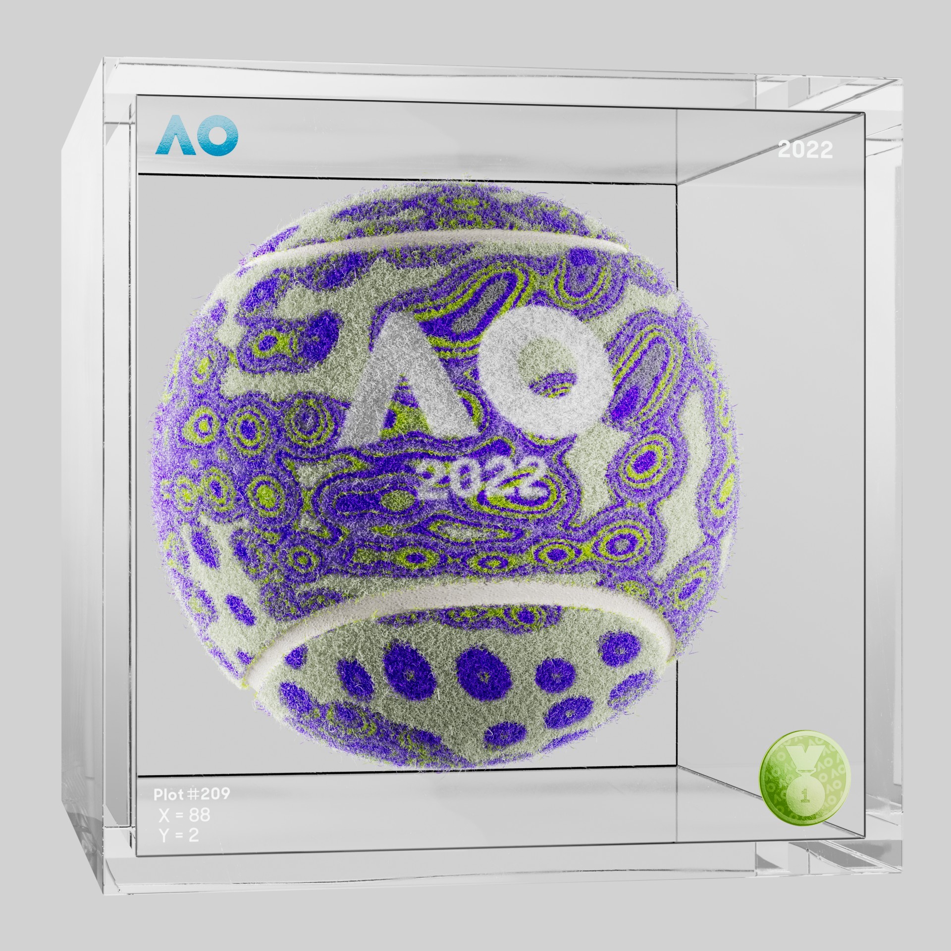 The Australian Open - The Australian Open Art Ball - AO Art Ball #1096 - NFT # 1096