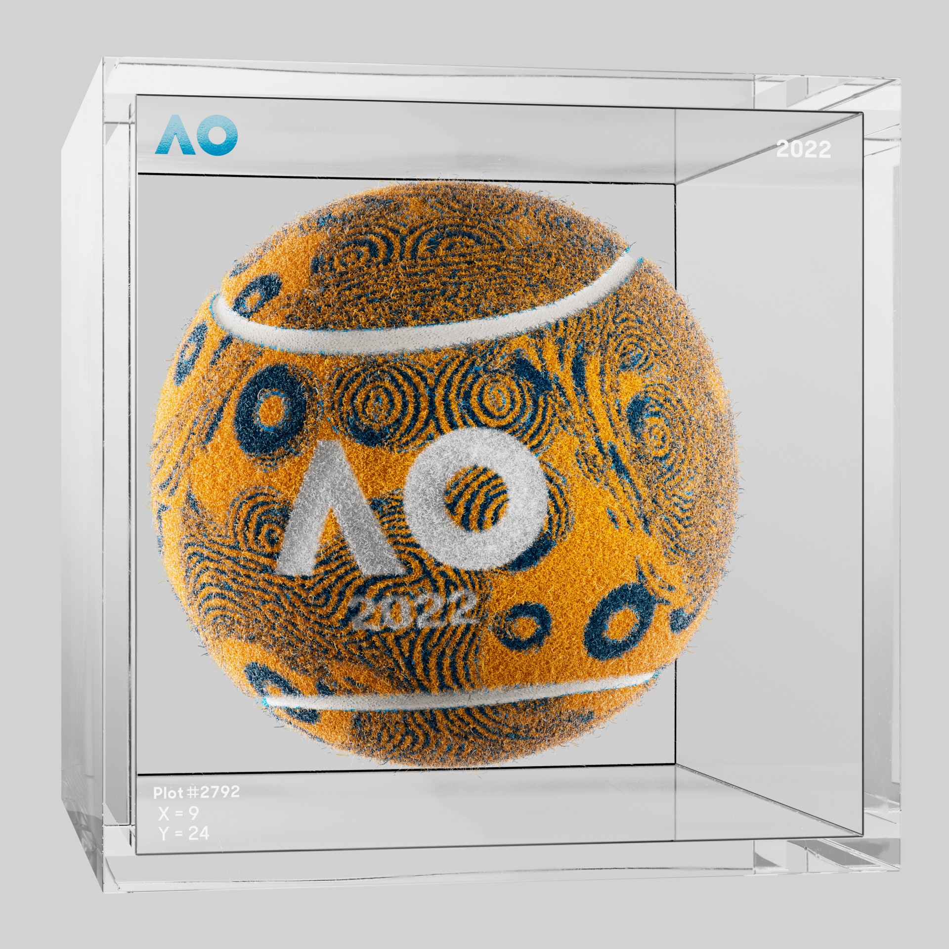 The Australian Open - The Australian Open Art Ball - AO Art Ball #1098 - NFT # 1098
