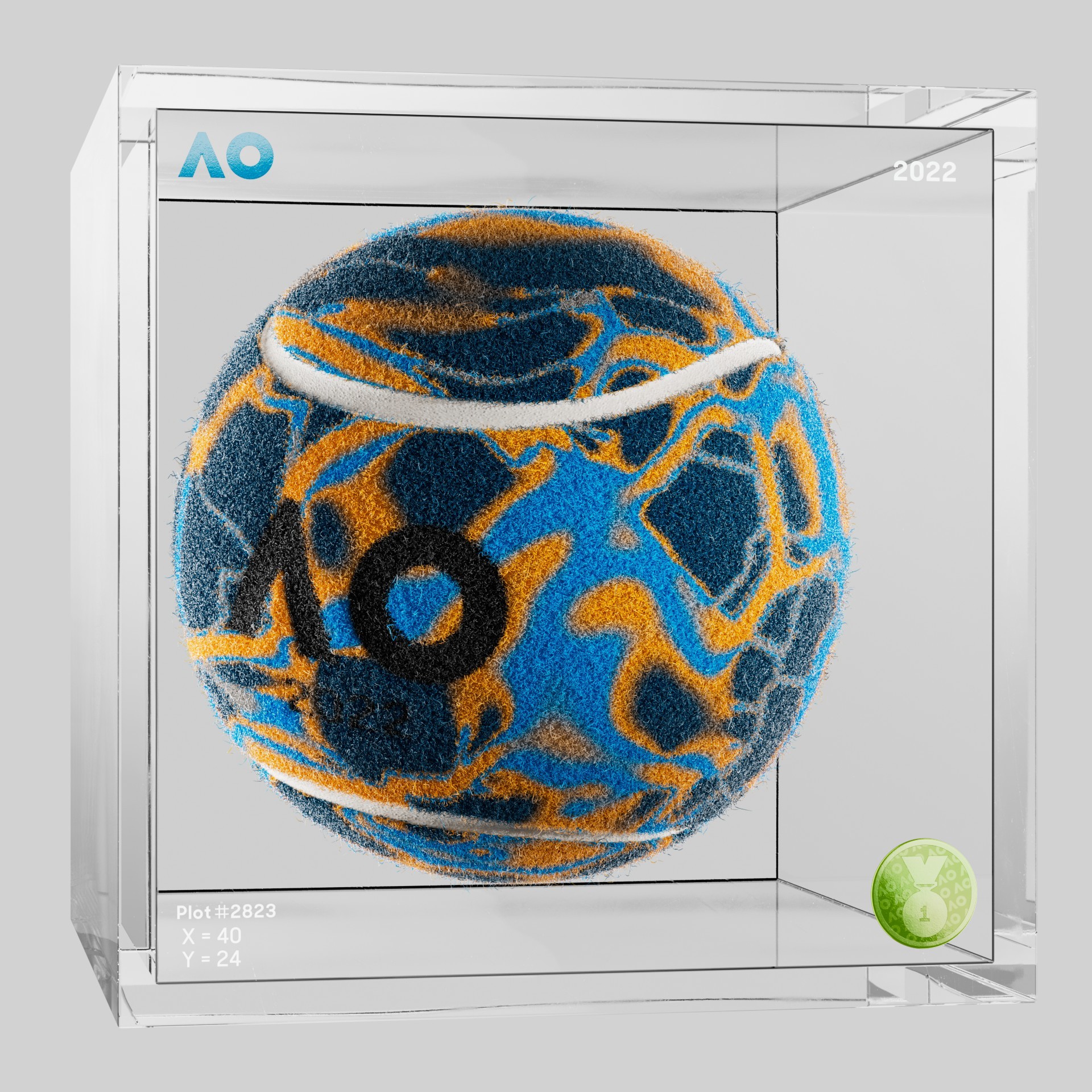 The Australian Open - The Australian Open Art Ball - AO Art Ball #110 - NFT # 110