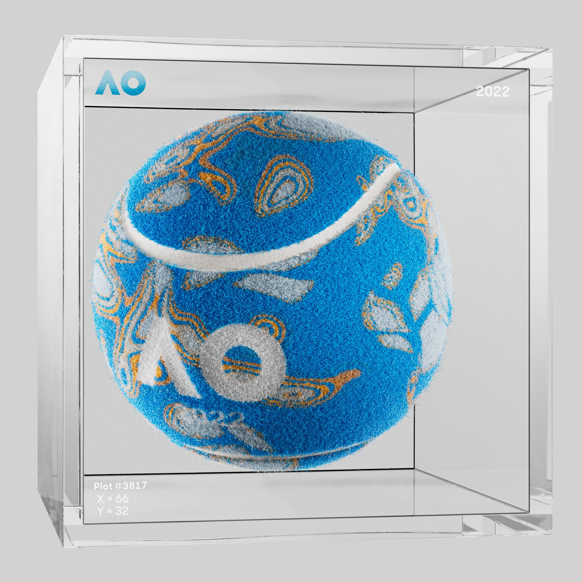 The Australian Open - The Australian Open Art Ball - AO Art Ball #1100 - NFT # 1100