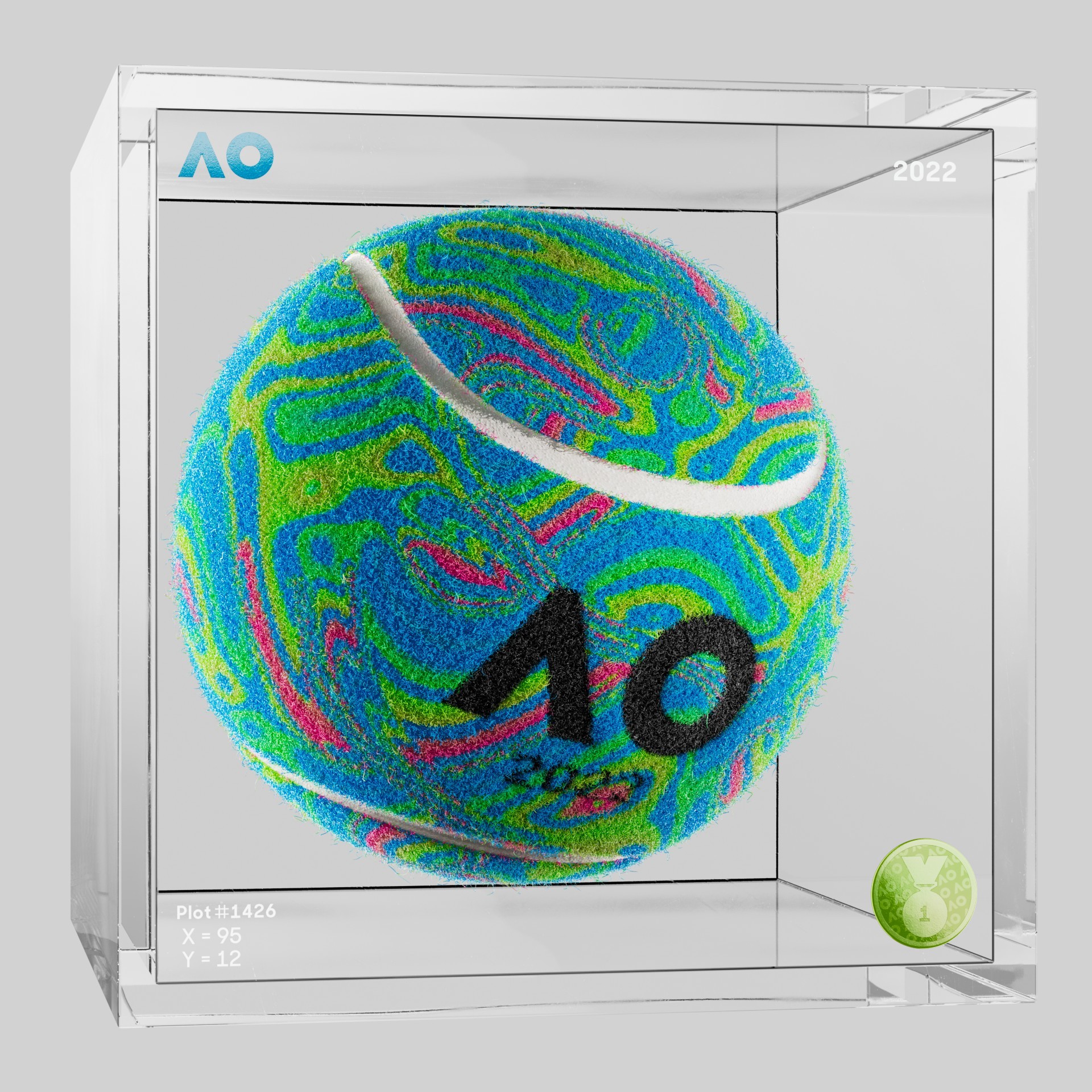 The Australian Open - The Australian Open Art Ball - AO Art Ball #1101 - NFT # 1101