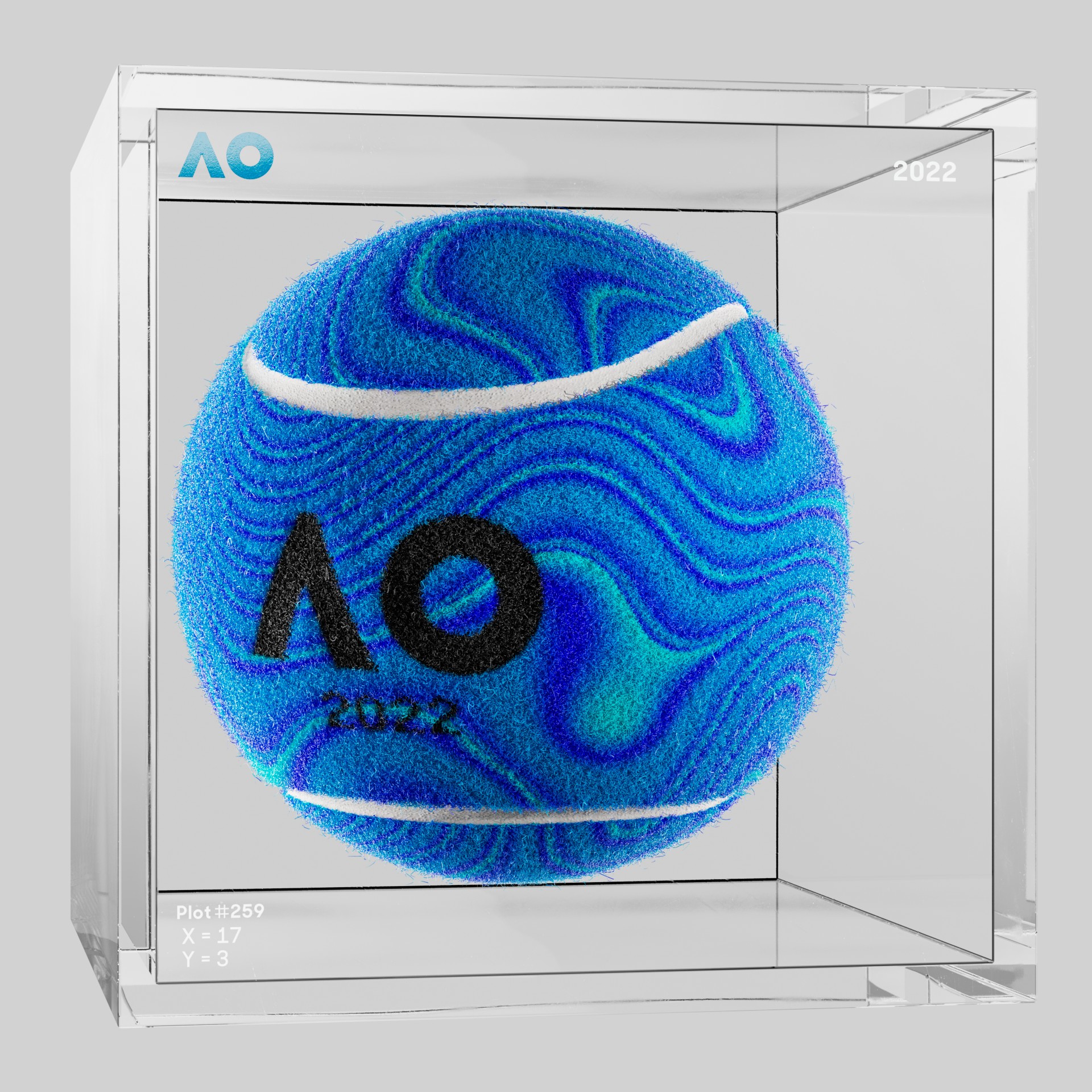 The Australian Open - The Australian Open Art Ball - AO Art Ball #1102 - NFT # 1102